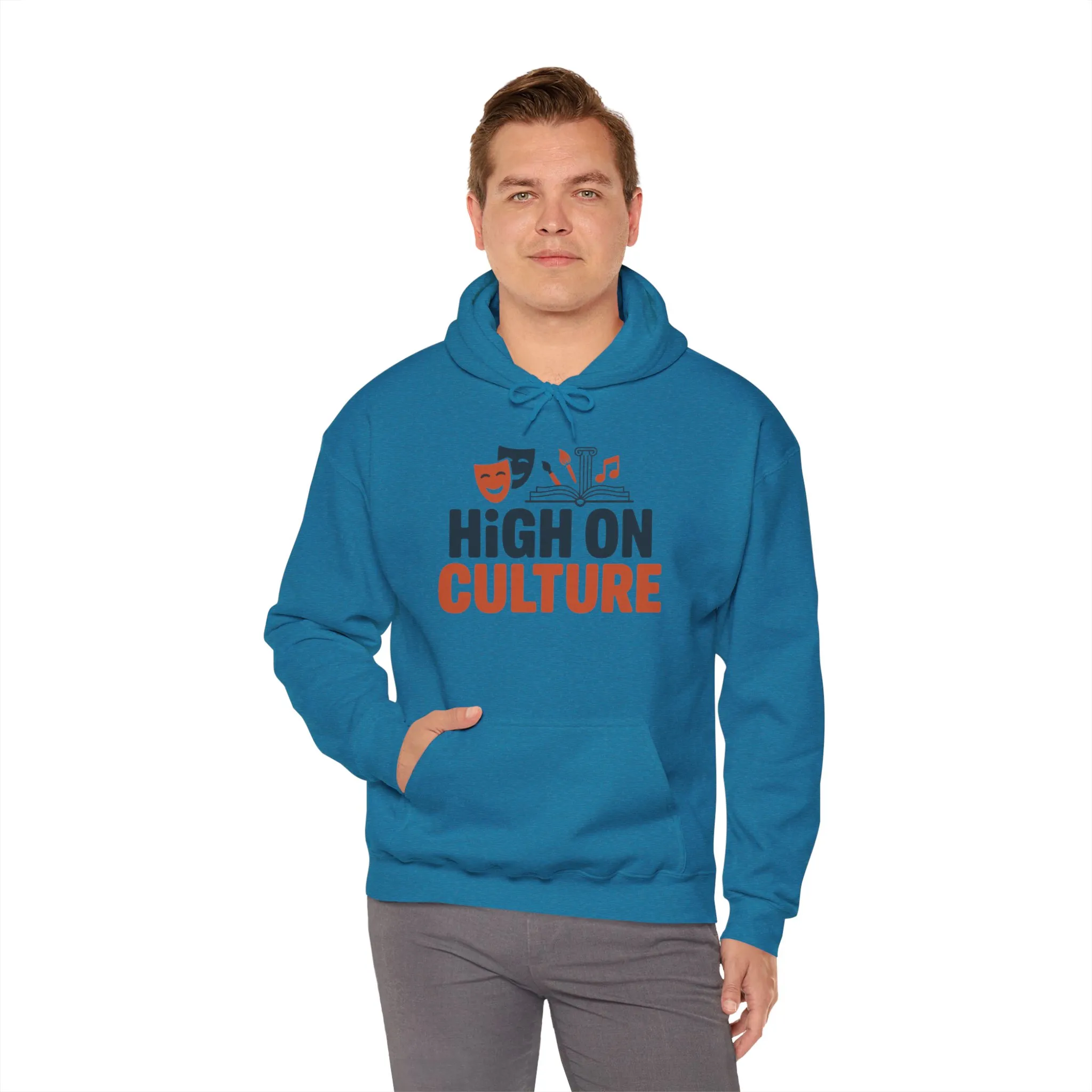 Mens Heavy Blend™ Hooded Sweatshirt, High on Culture Mens Hoodie, Funny Smart Graphic Hoodie - Image 32