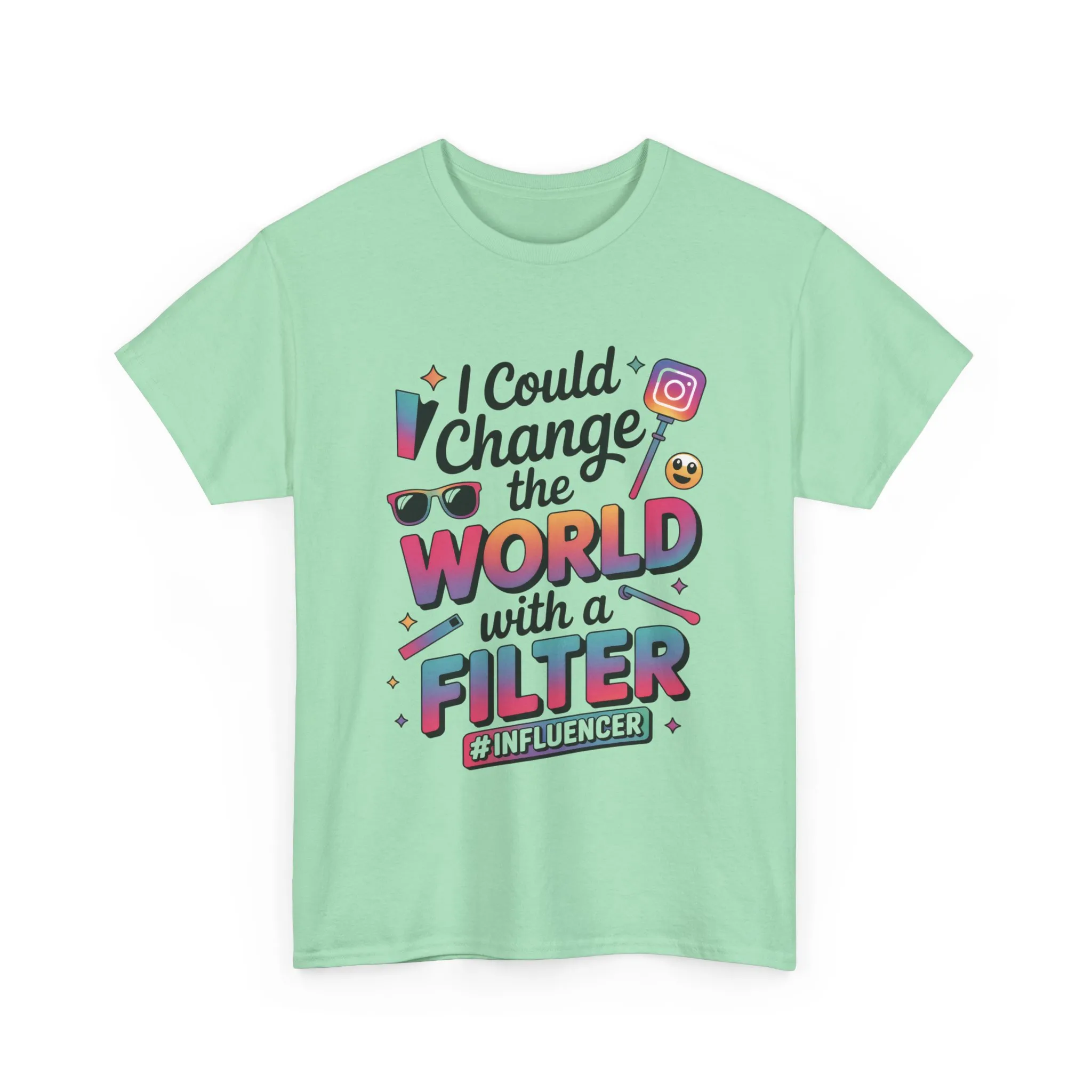 Womens Heavy Cotton Tee, Womens Influencer T-Shirt, Funny Social Media Graphic Tee, Cute Trendy Top - Image 10