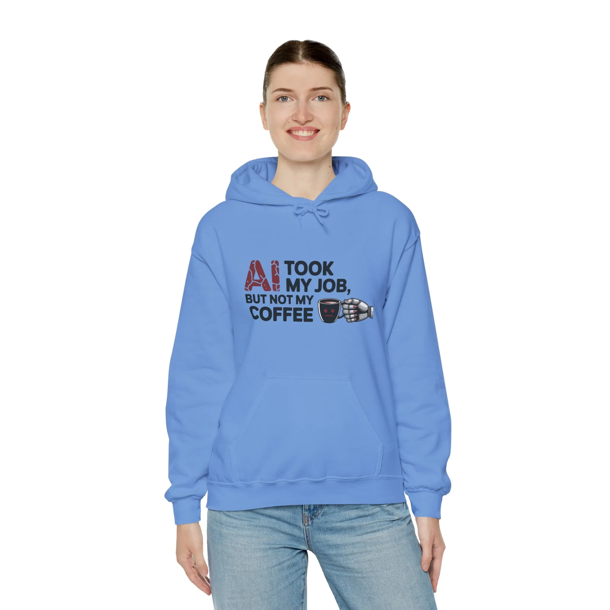 Women's AI Coffee Hoodie, Funny Robot Humor Pullover, Geek Job Joke Sweatshirt Gift, Sarcastic Work Shirt, Office Humor - Image 20