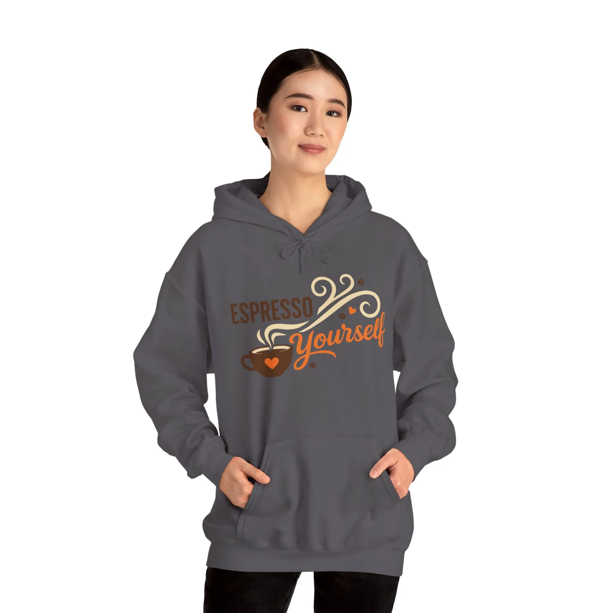 Espresso Yourself Coffee Hoodie, Funny Womens Barista Gift, Cozy Cafe Sweatshirt - Image 15