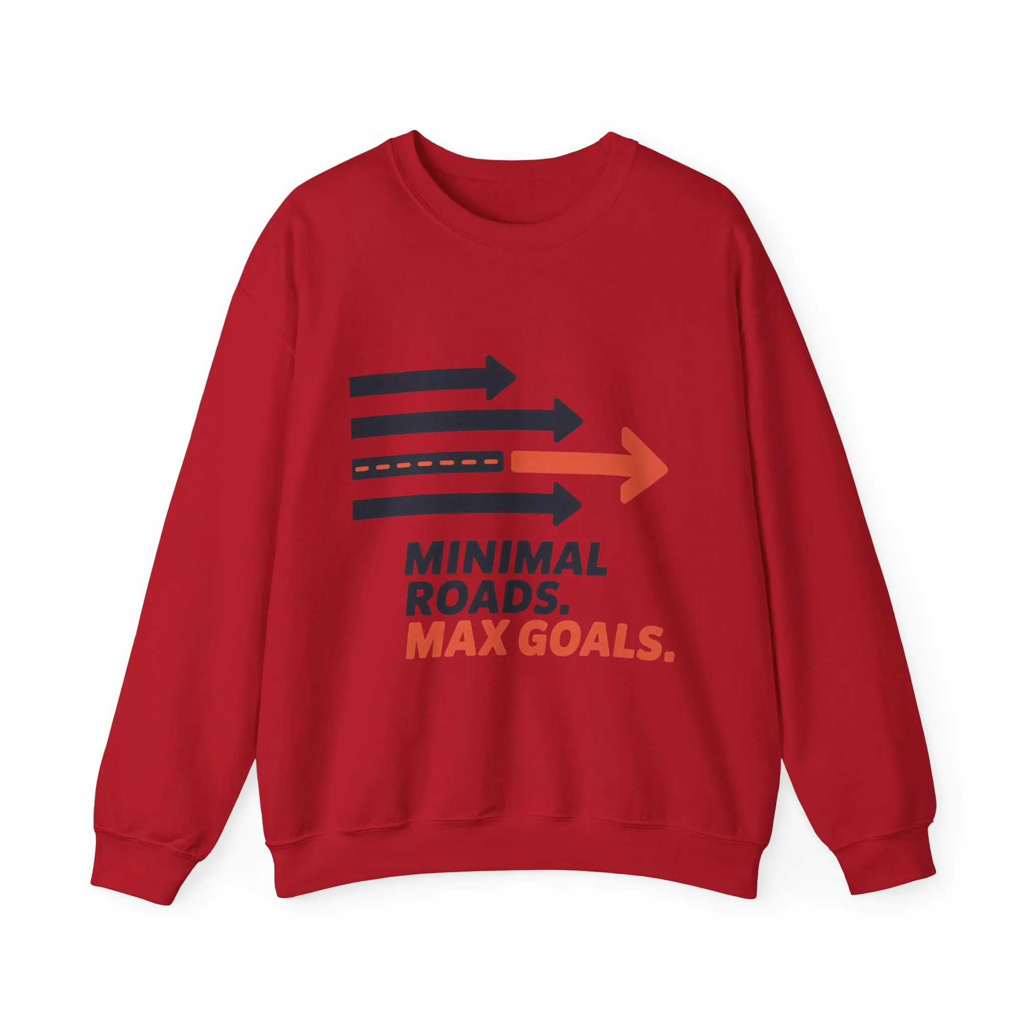 Mens Heavy Blend™ Crewneck Sweatshirt, Minimal Roads Max Goals Motivational Mens Sweatshirt - Image 25