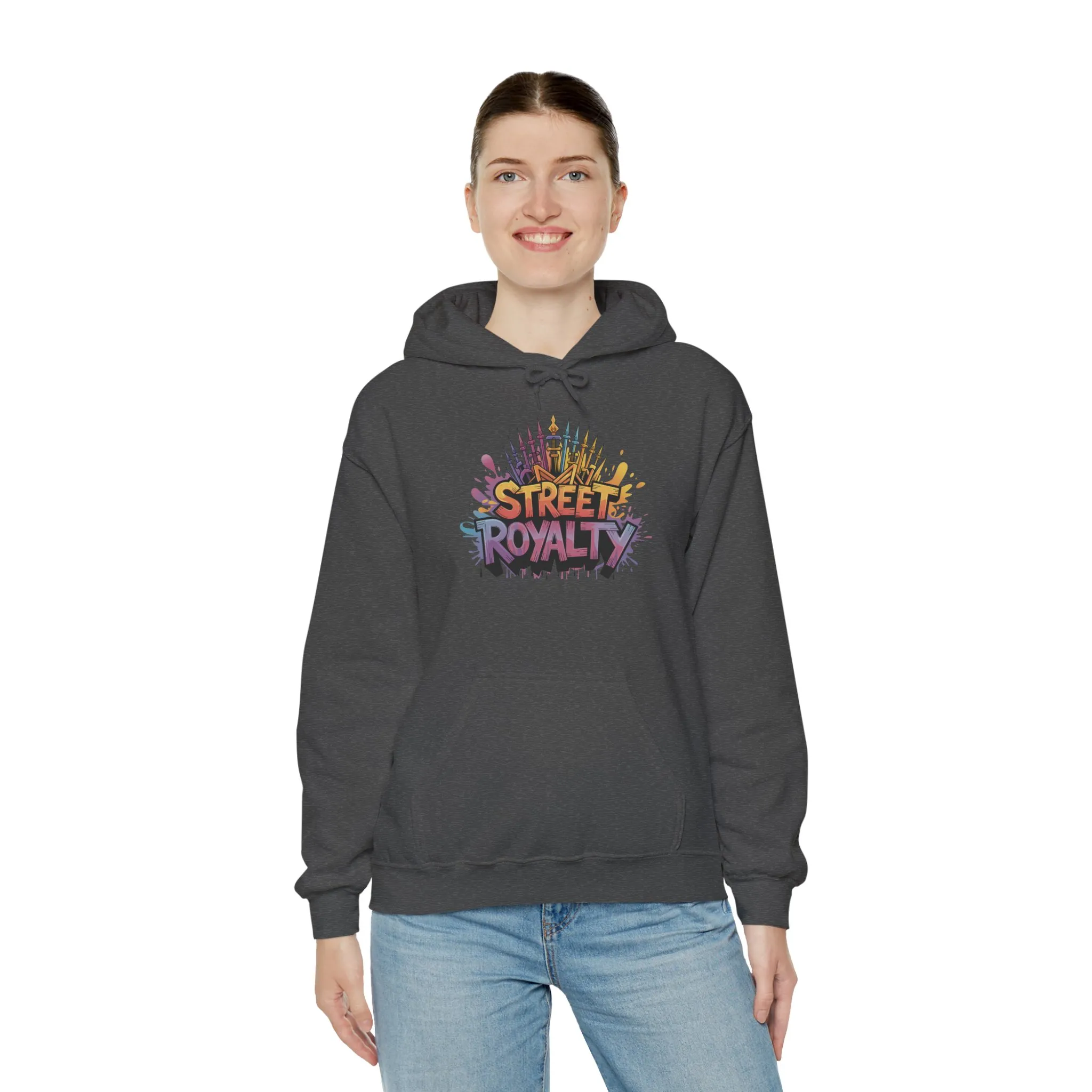 Street Royalty Women's Hoodie, Graffiti Crown Graphic Pullover, Urban Streetwear Sweatshirt for Girls - Image 14