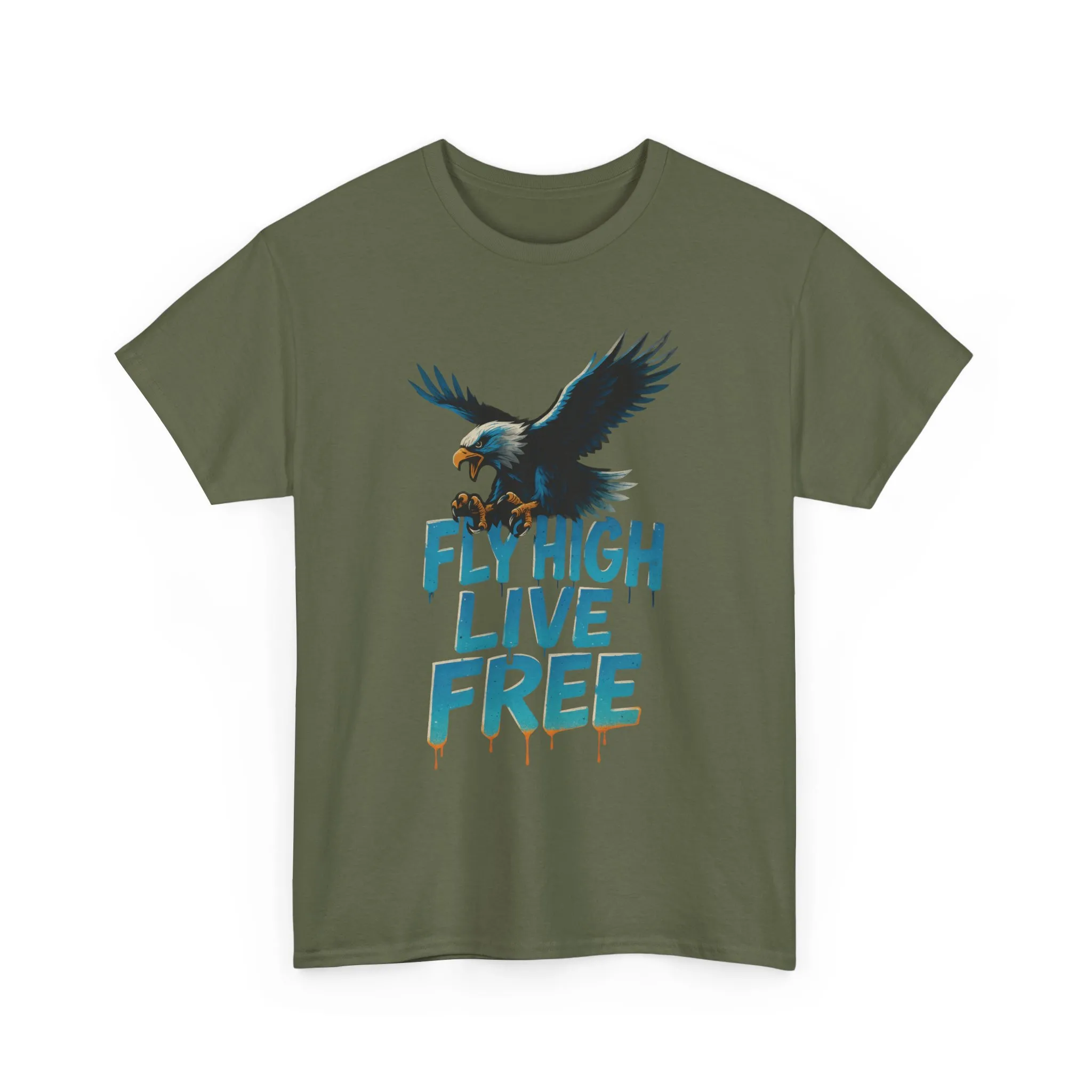 Fly High Live Free Eagle Graphic Mens T-Shirt, Eagle Tee, Fly Free Tee, Wild Flight - Image 10