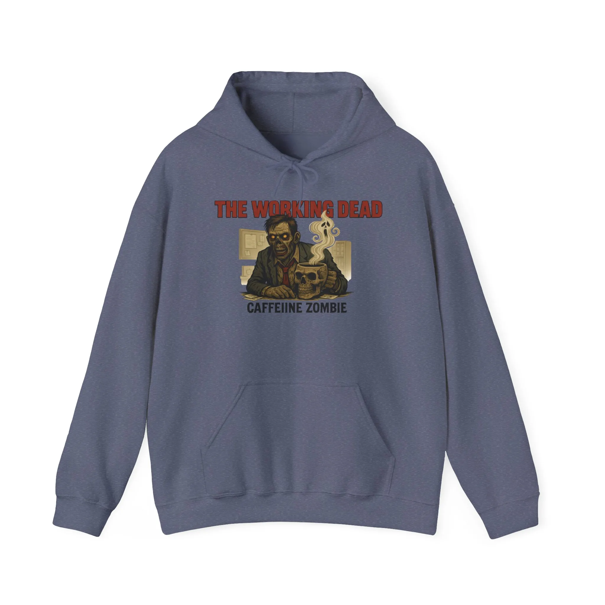 The Working Dead Men's Zombie Hoodie, Funny Office Meeting Sweatshirt, Halloween Zombie Top, Coffee Zombie Hoodie, Halloween Work Top - Image 33