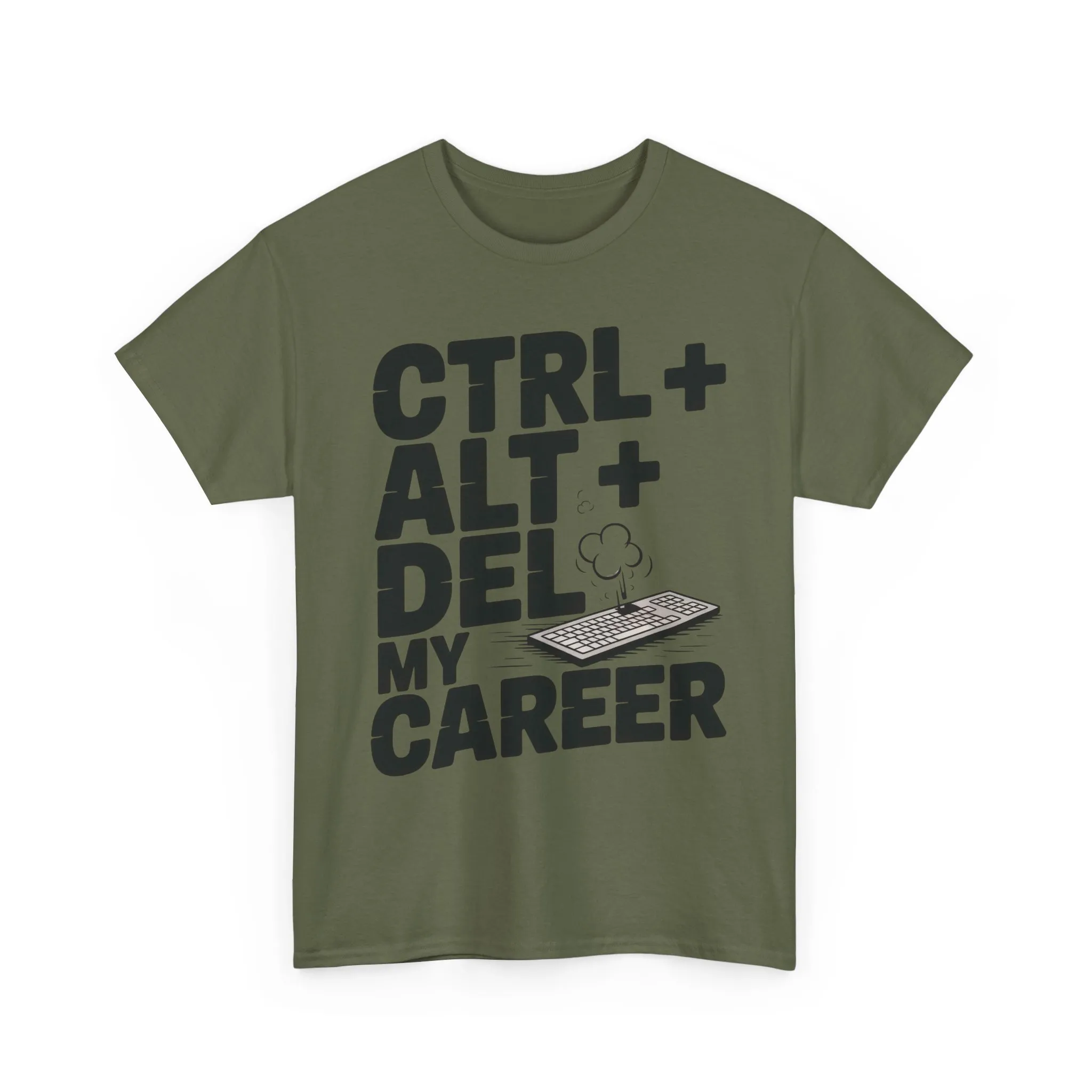 Men's Graphic Tee, Ctrl Alt Del My Career Shirt, Sarcastic Office Humor T-Shirt for Him - Image 10