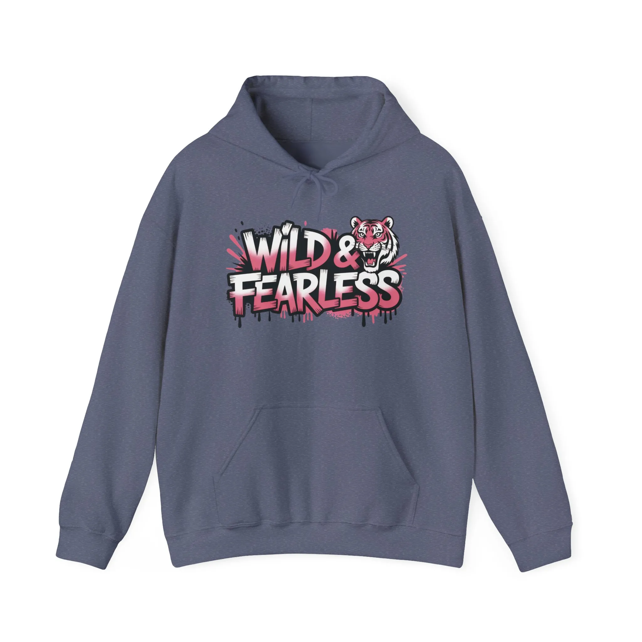 Women's Hoodie Wild & Fearless, Tiger Graffiti Graphic Pullover, Bold Urban Streetwear Hoodie - Image 25