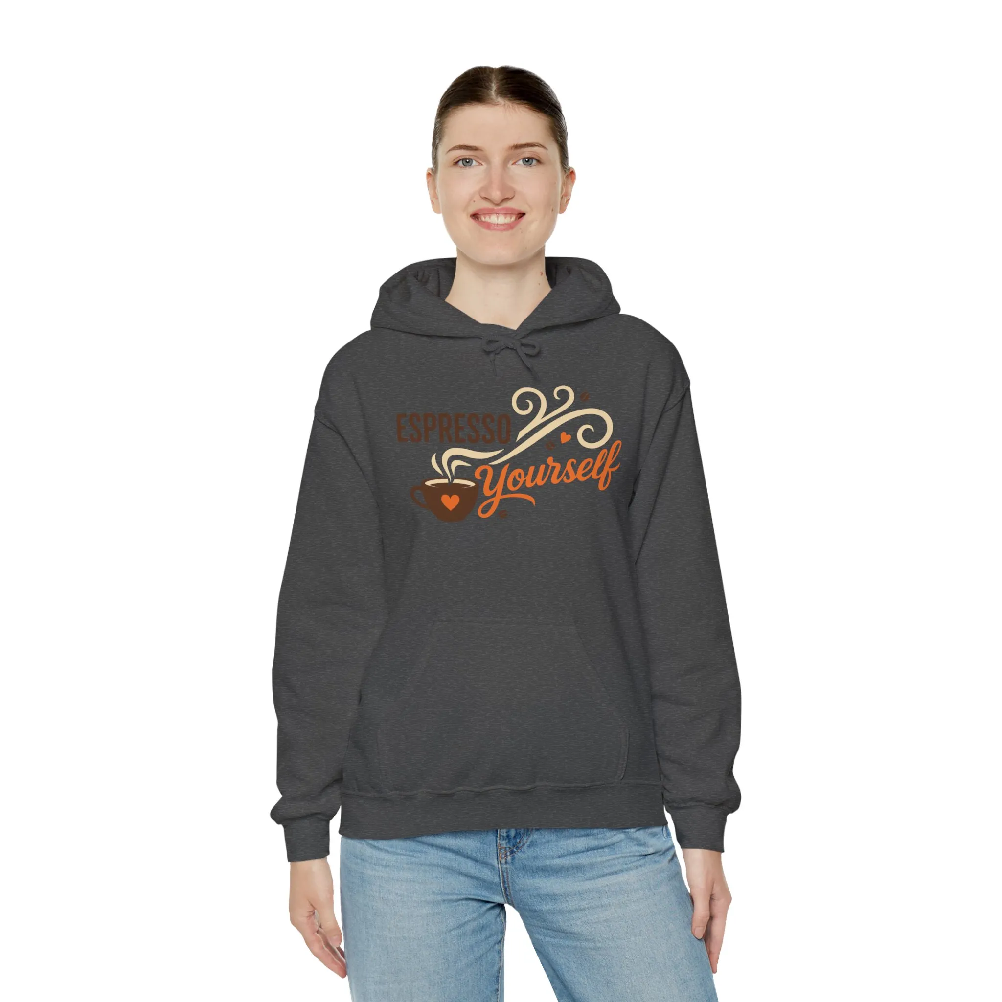 Espresso Yourself Coffee Hoodie, Funny Womens Barista Gift, Cozy Cafe Sweatshirt - Image 12