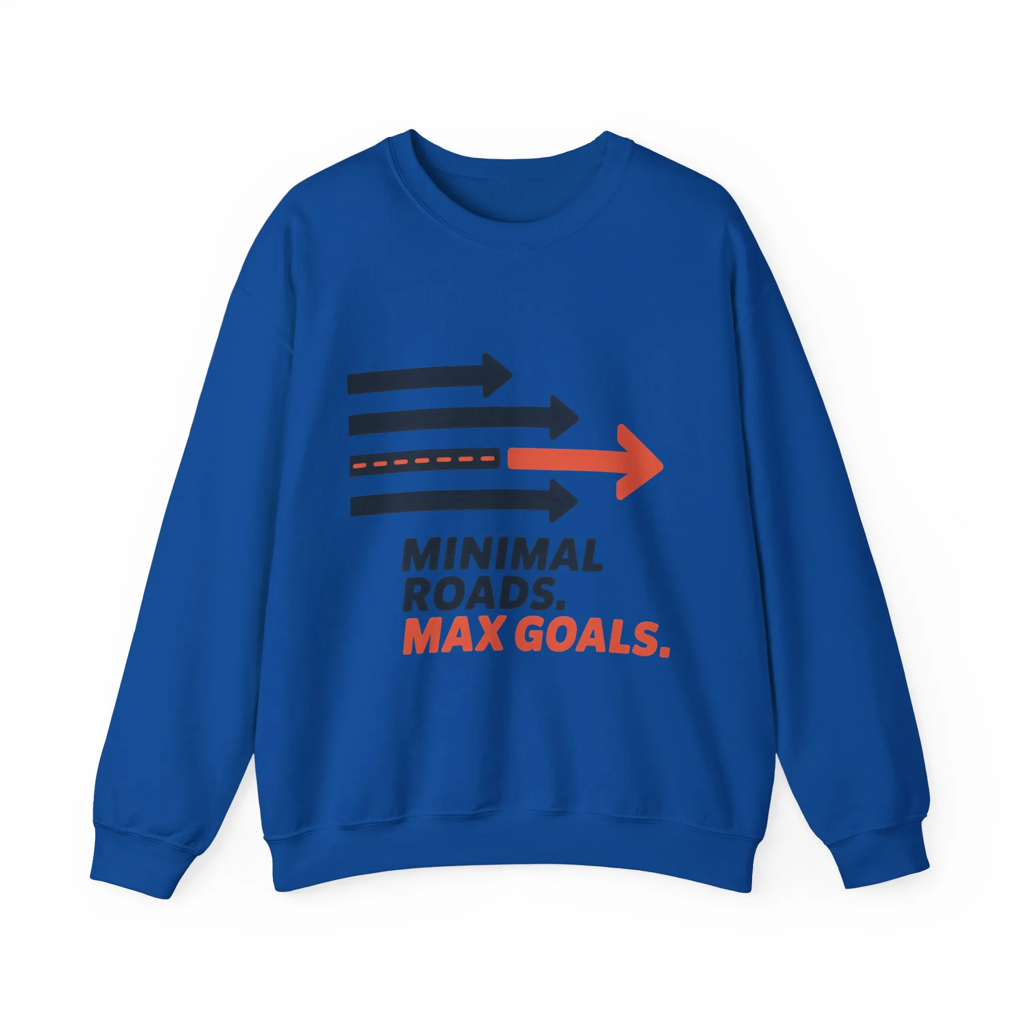Mens Heavy Blend™ Crewneck Sweatshirt, Minimal Roads Max Goals Motivational Mens Sweatshirt - Image 22
