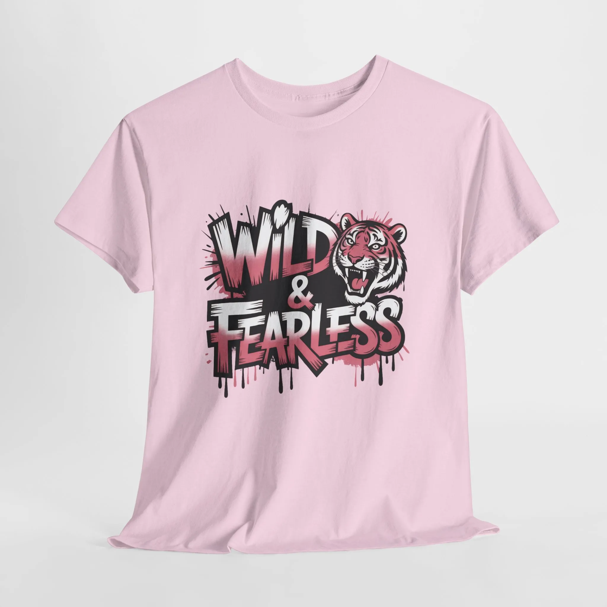 Women's Wild & Fearless T-Shirt, Tiger Graphic Graffiti Tee, Bold Urban Streetwear Top - Image 22