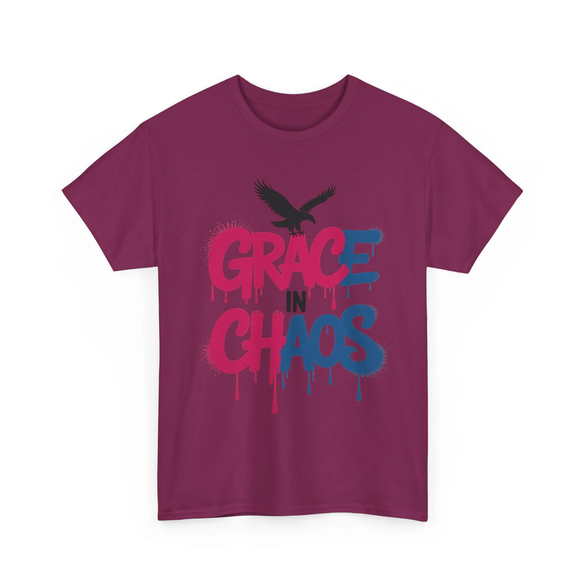 Women's Graffiti T-Shirt, Grace in Chaos Dripping Street Art Tee, Bold Urban Graphic Shirt - Image 25