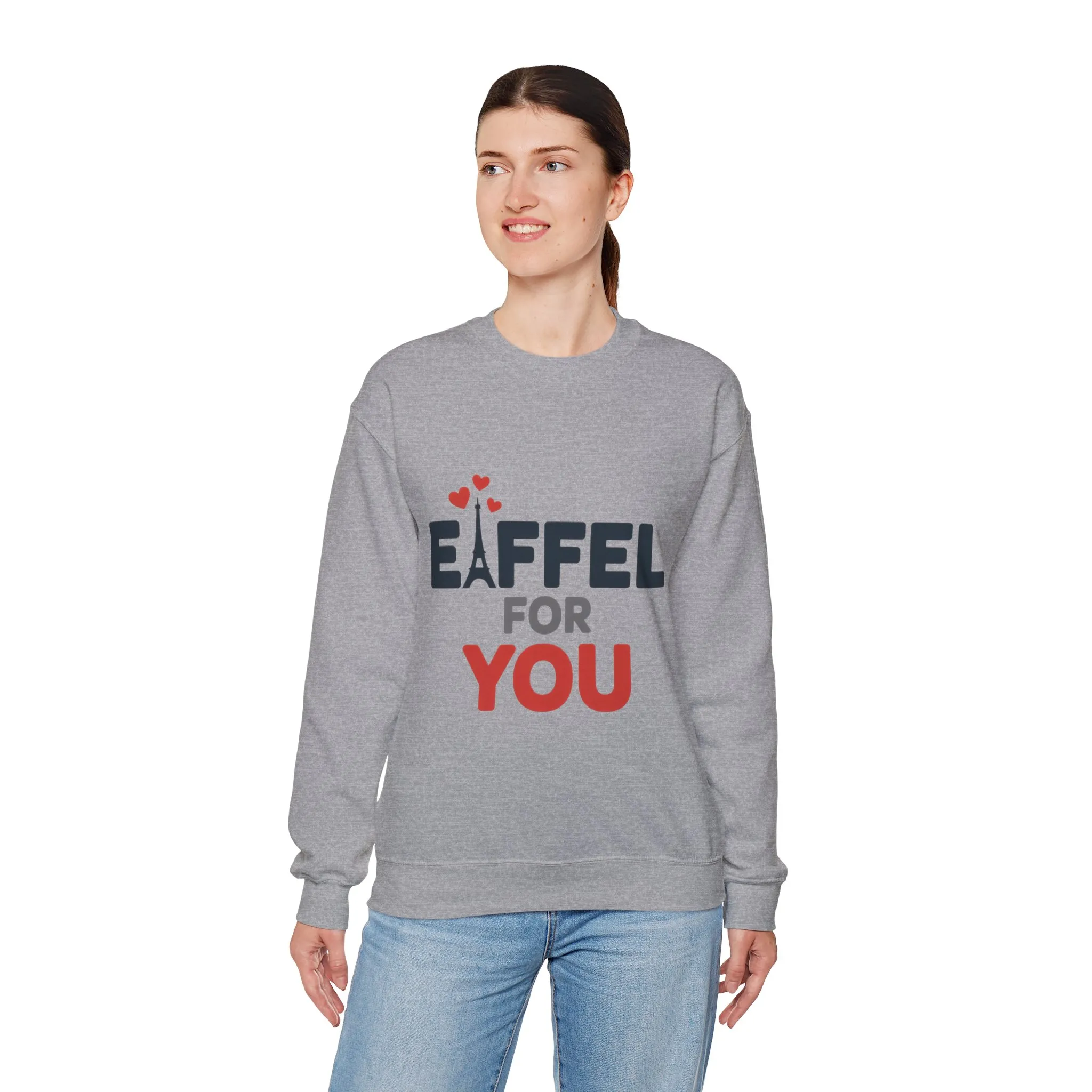 Womens Heavy Blend™ Crewneck Sweatshirt, Eiffel For You Romantic Paris Womens Sweatshirt - Image 12