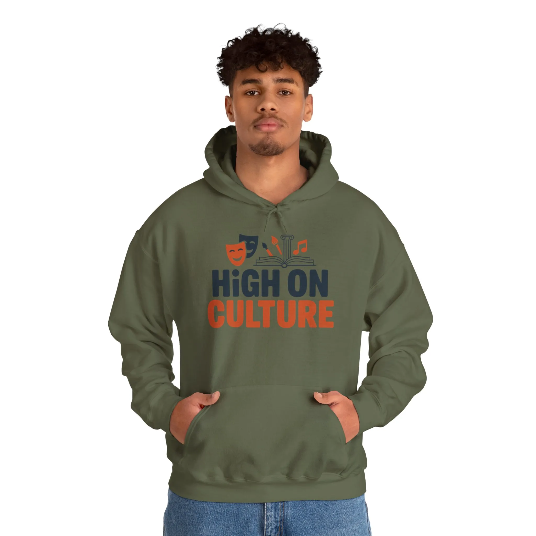 Mens Heavy Blend™ Hooded Sweatshirt, High on Culture Mens Hoodie, Funny Smart Graphic Hoodie - Image 15