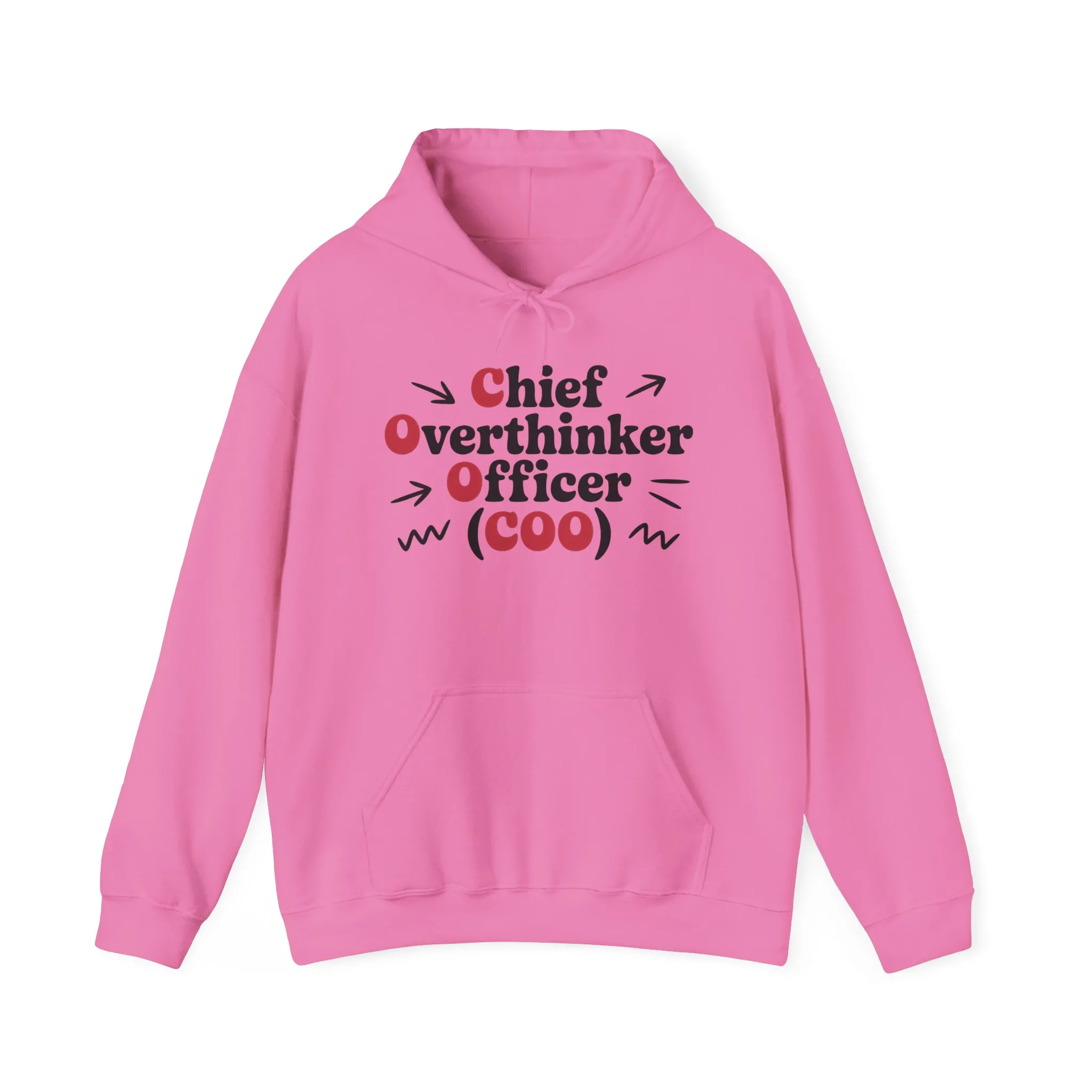 Chief Overthinker Officer Women's Hoodie, Funny COO Graphic Pullover, Sarcastic Office Humor Gift, Women's Heavy Blend™ Hooded Sweatshirt - Image 2