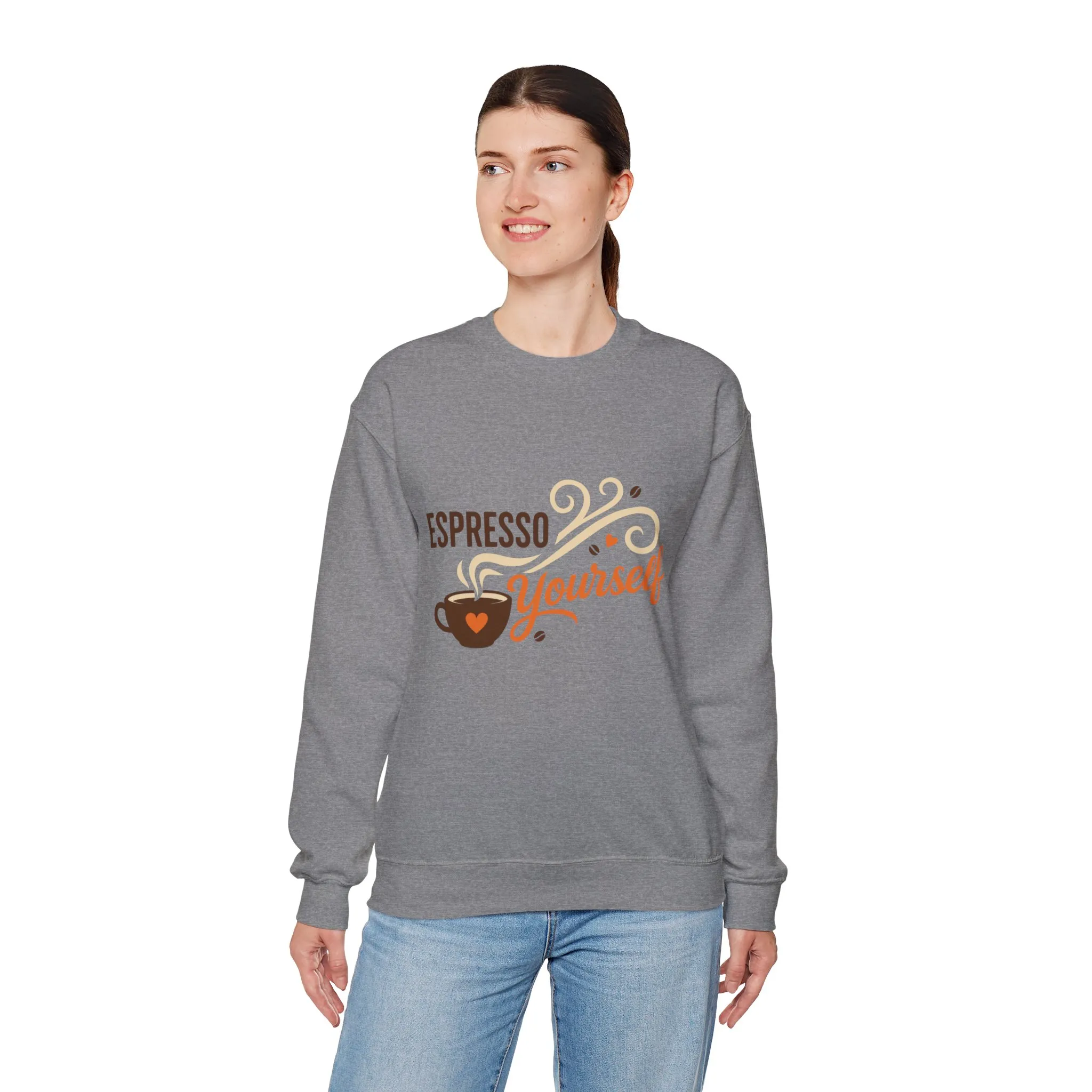 Espresso Yourself Womens Sweatshirt, Coffee Lover Pullover, Funny Barista Gift - Image 12