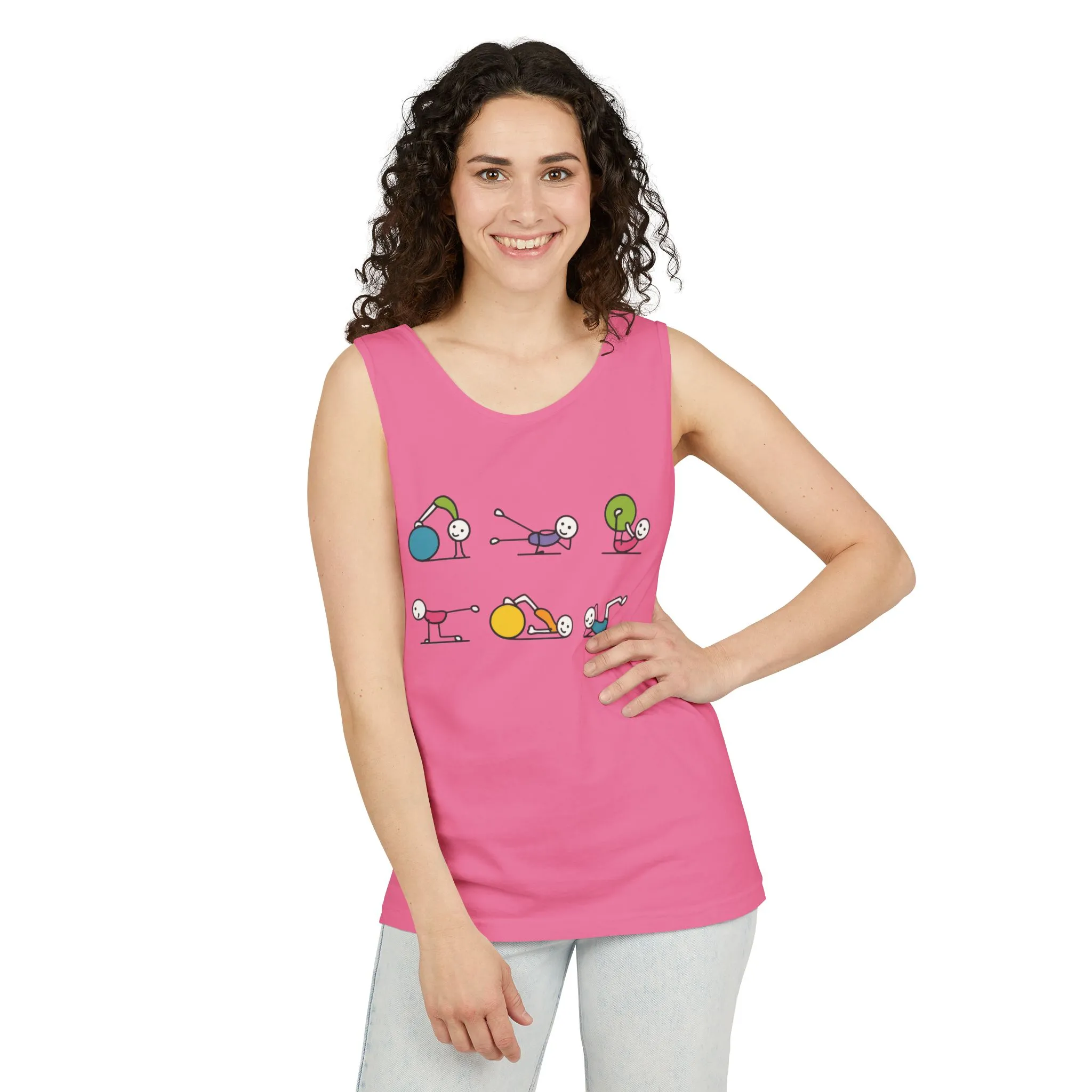 Womens Garment-Dyed Tank Top, Fit Fun Pilates Womens Tank Top, Cute Workout Shirt, Funny Yoga Gym Top for Women - Image 27
