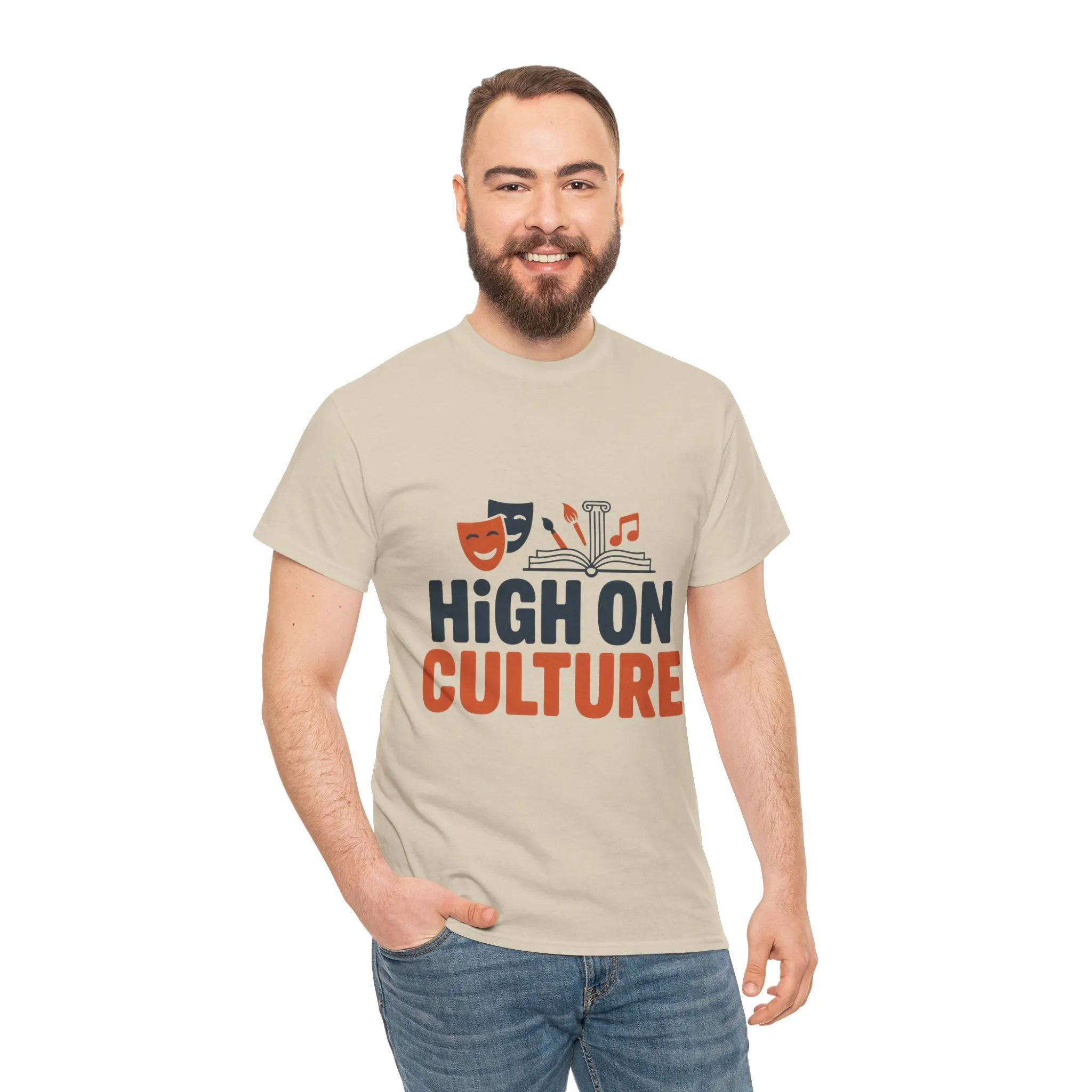 High on Culture Mens T-Shirt, Funny Cultural Graphic Tee, Art Humor - Image 8
