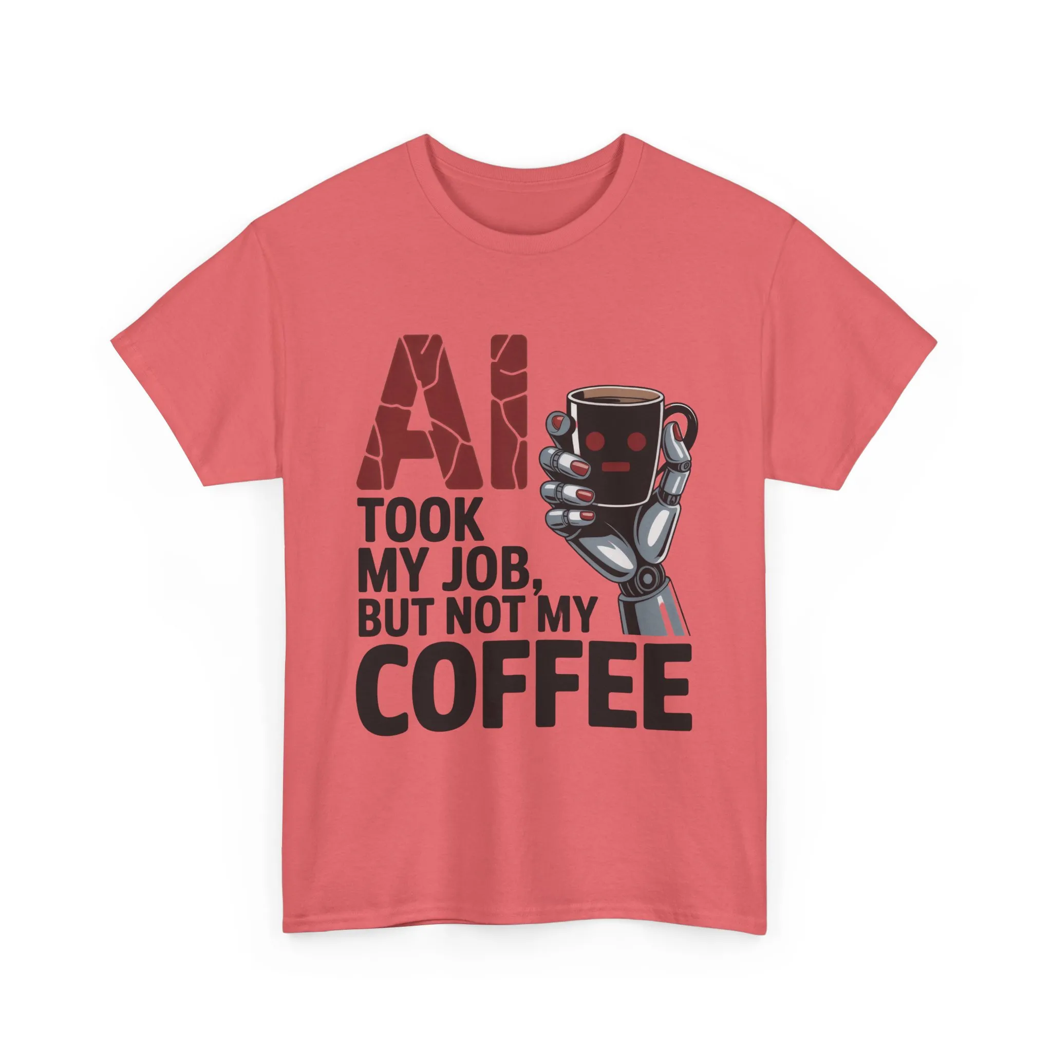 Women's AI Coffee T-Shirt, Funny Robot Job Humor Tee, Geek Sarcastic Gift for Her, Sarcastic Work Shirt, Career Humor - Image 2
