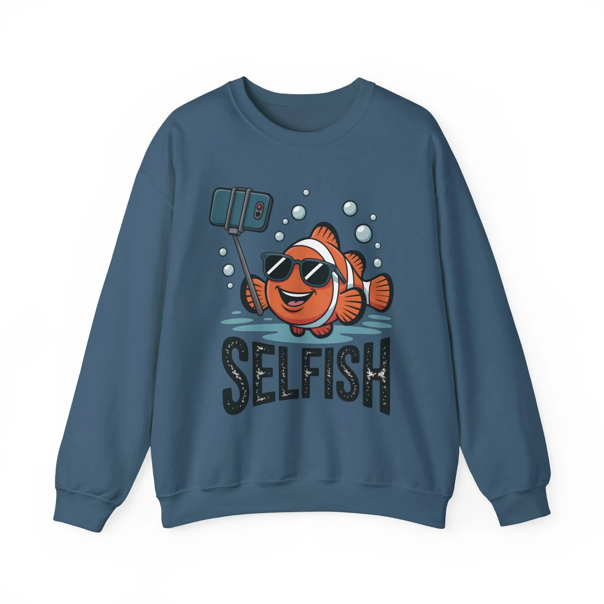 Unisex Heavy Blend™ Crewneck Sweatshirt, Mens Selfish Funny Fish Sweatshirt, Cute Selfie Pullover, Ocean Humor Top - Image 22