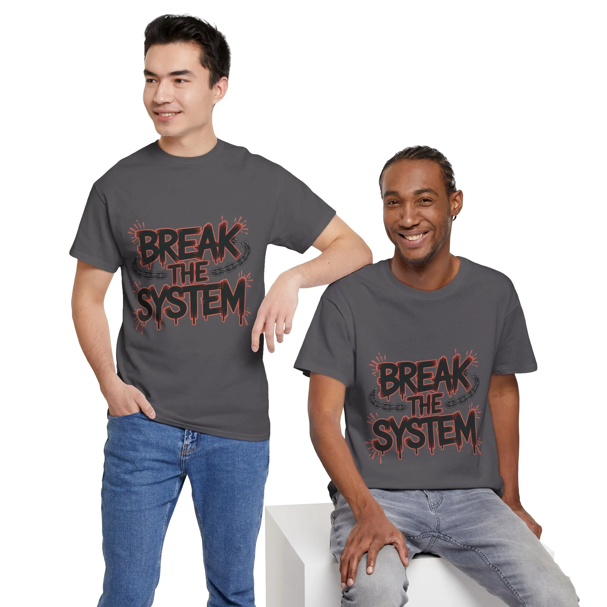 Men's Graphic Tee, Break the System Shirt, Streetwear Punk T-Shirt, Activist Gift for Him - Image 24