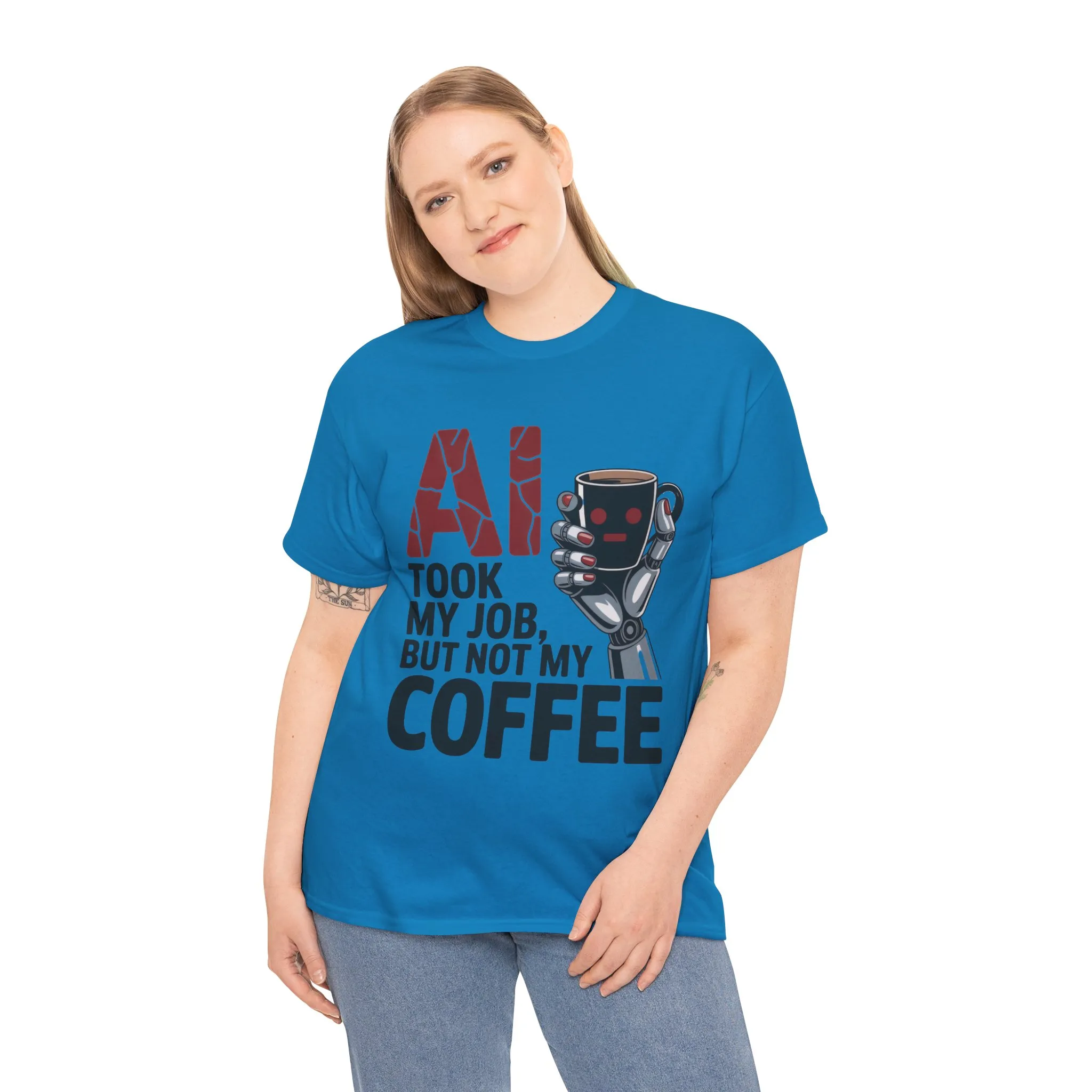 Women's AI Coffee T-Shirt, Funny Robot Job Humor Tee, Geek Sarcastic Gift for Her, Sarcastic Work Shirt, Career Humor - Image 18