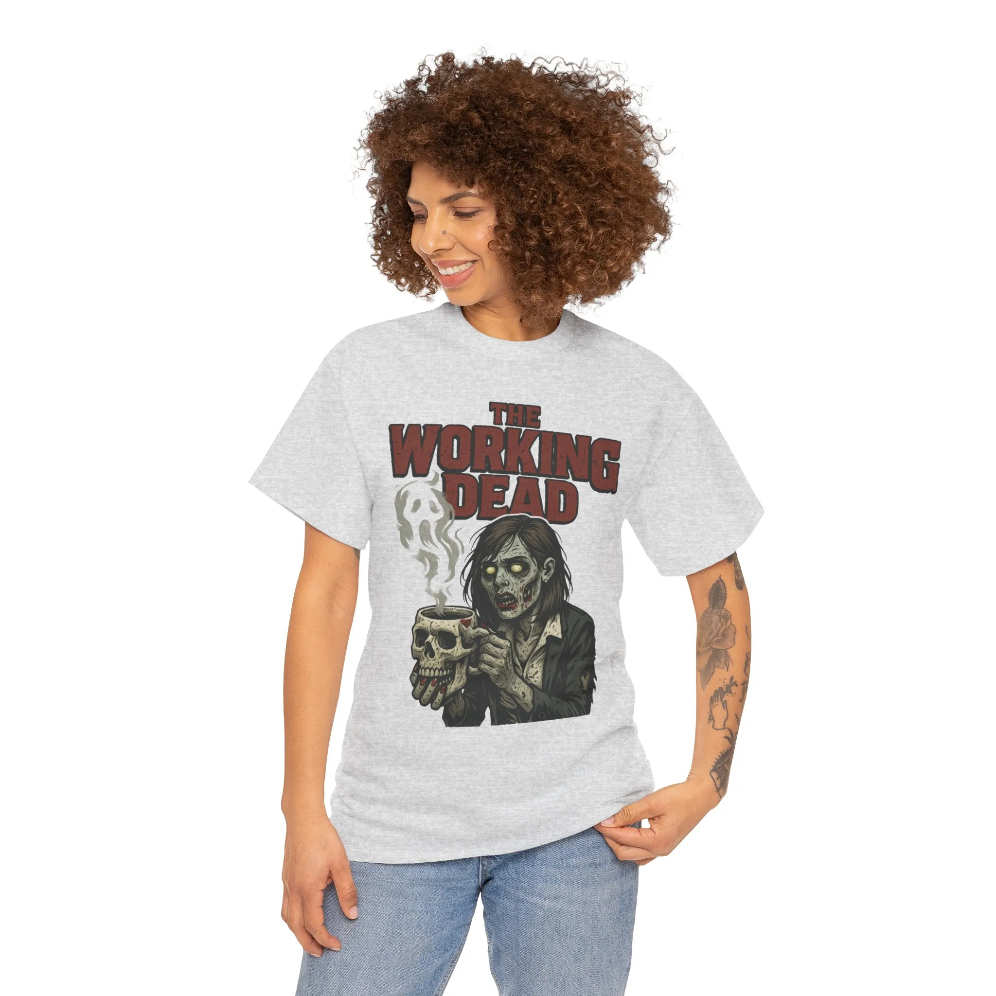 The Working Dead Women's Zombie Funny Office T-Shirt, Meeting Humor Tee, Halloween Work Tee - Image 4