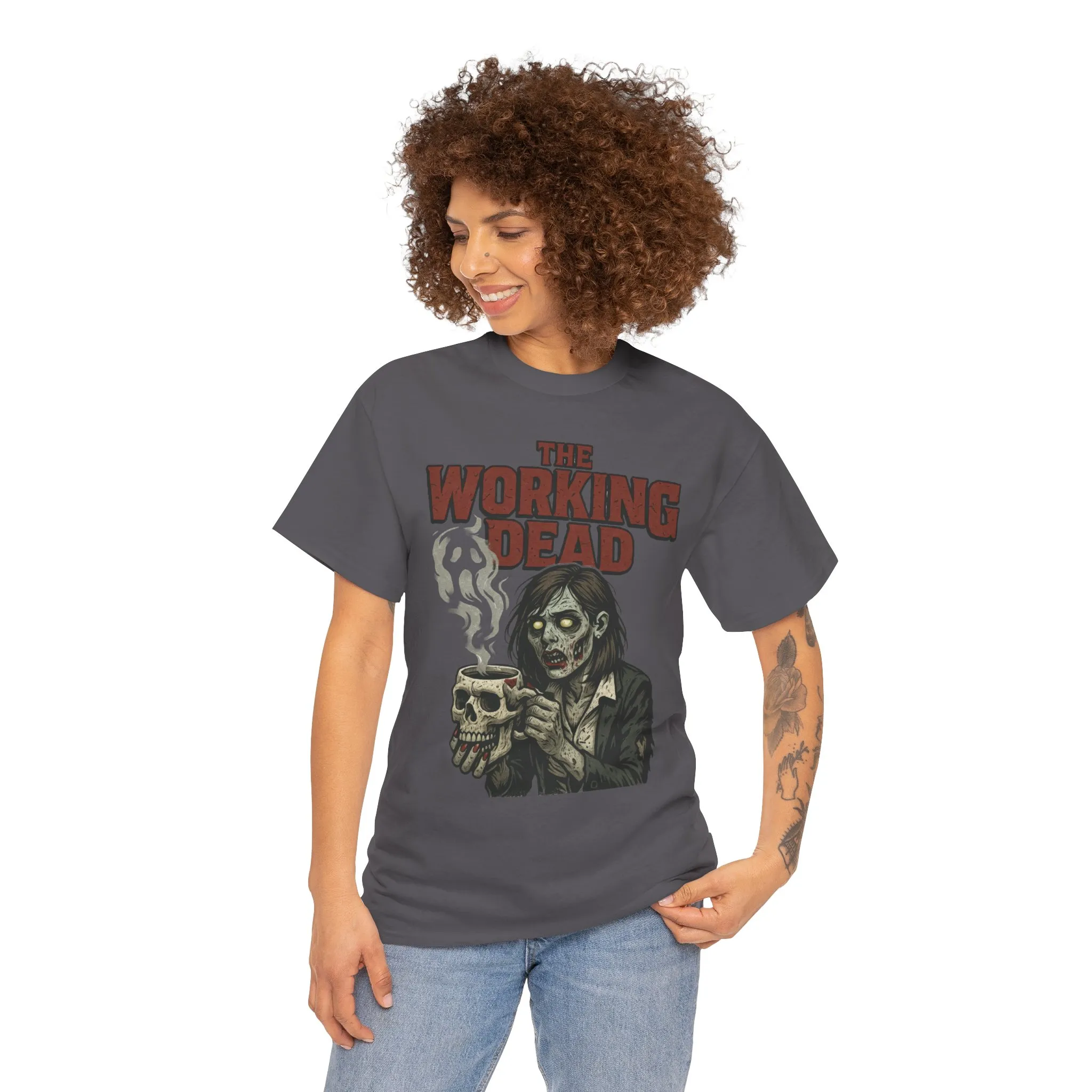 The Working Dead Women's Zombie Funny Office T-Shirt, Meeting Humor Tee, Halloween Work Tee - Image 16