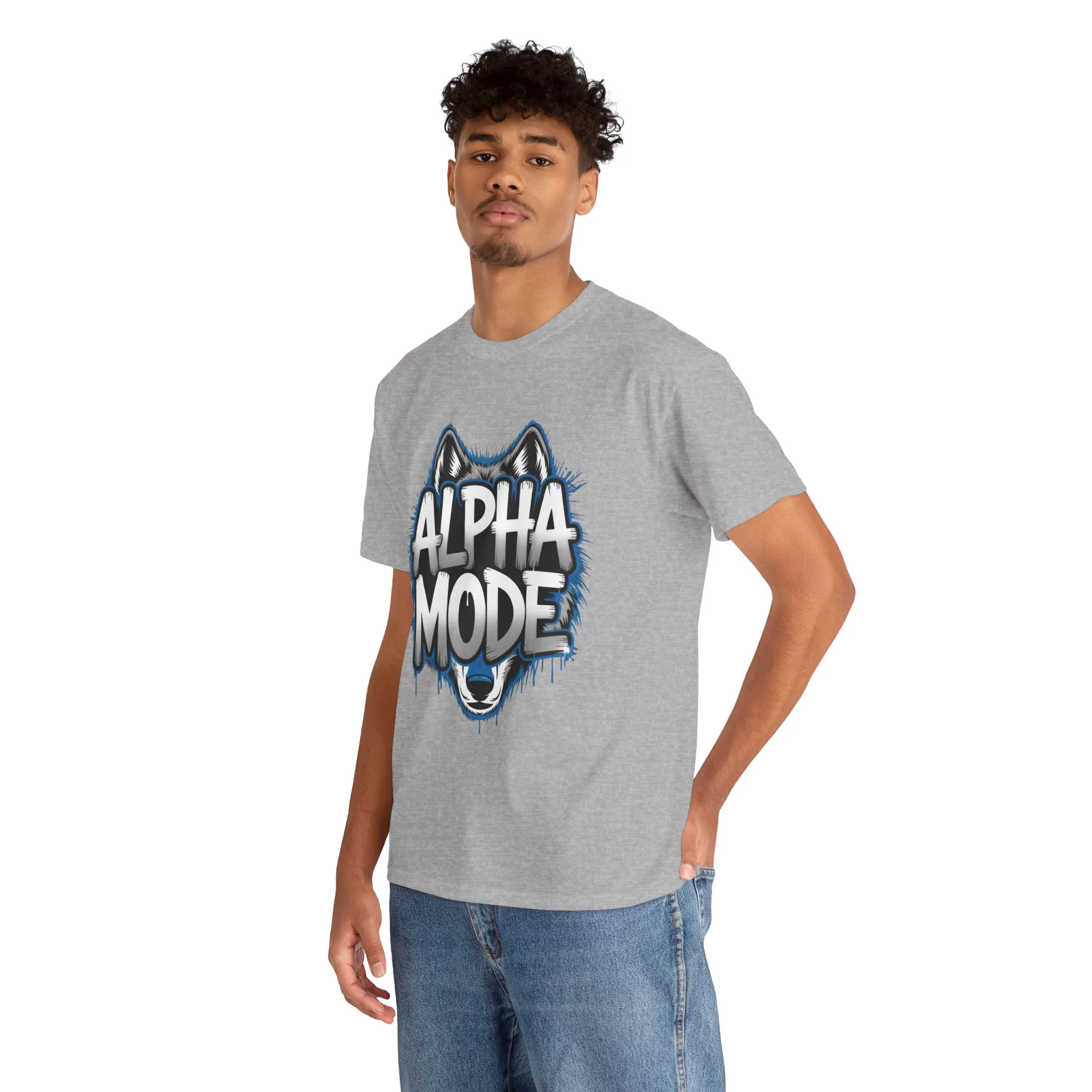 Alpha Mode Wolf Graphic Mens T-Shirt Streetwear, Alpha Tee, Wolf Tee, Street Tee, Wolf Art - Image 30