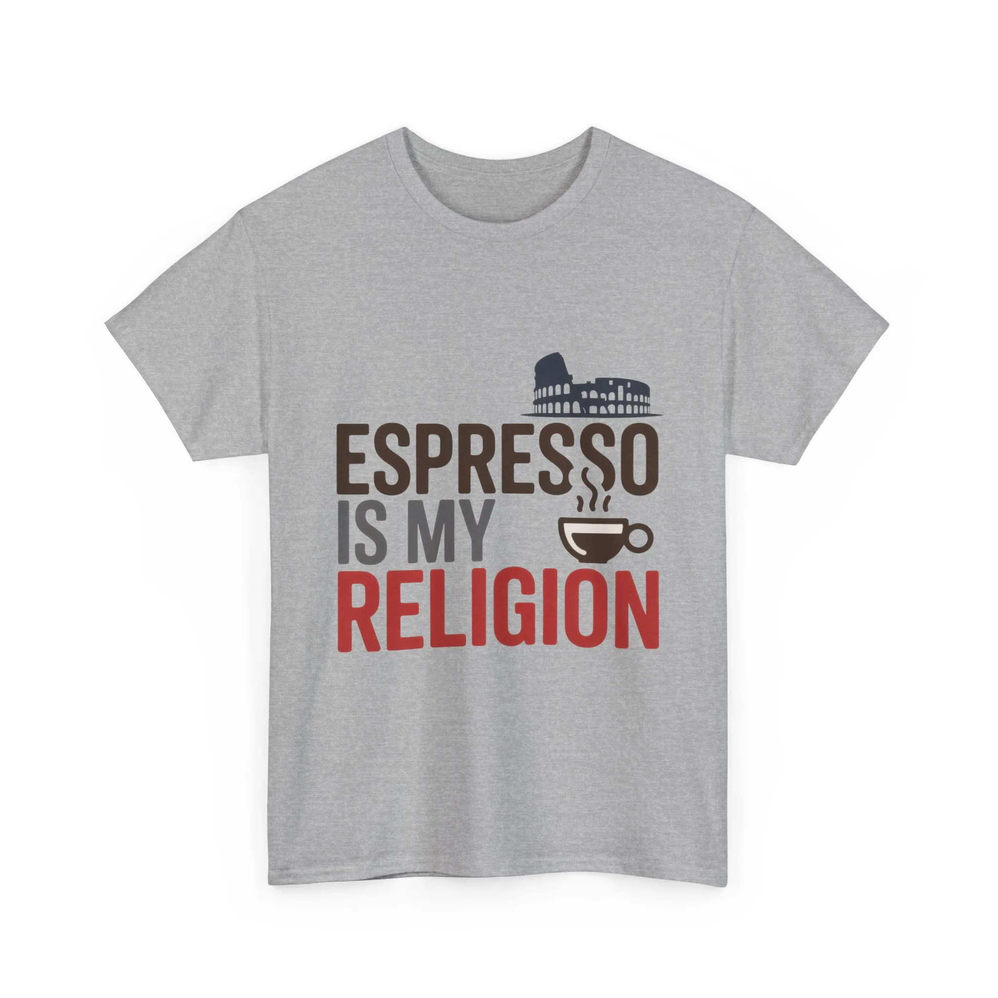 Espresso Is My Religion Coffee Rome Graphic Mens T-Shirt, Coffee Lover Gift - Image 10