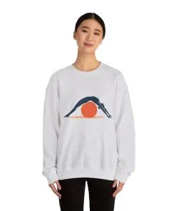 Womens Heavy Blend™ Crewneck Sweatshirt, Womens Pilates Sweatshirt, Yoga Fitness Graphic Pullover, Cute Workout Top