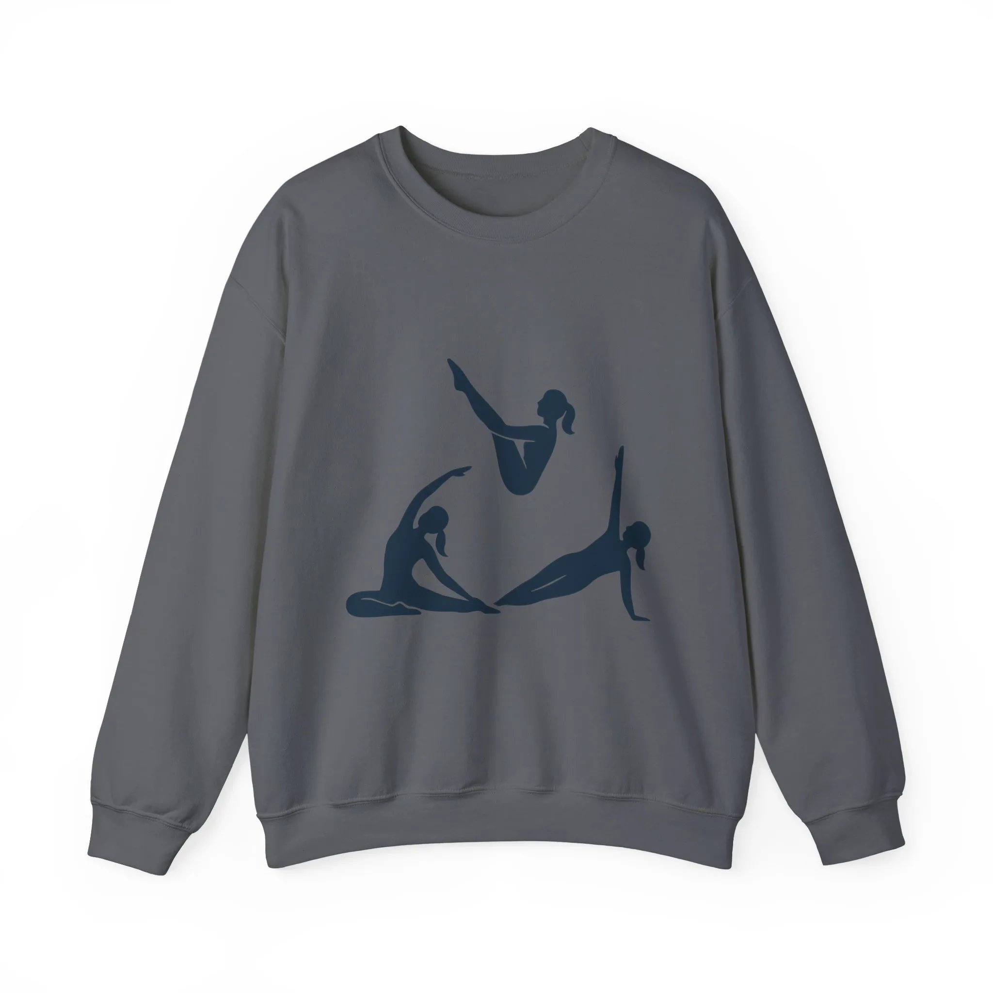 Womens Heavy Blend™ Crewneck Sweatshirt, Womens Pilates Sweatshirt, Yoga Fitness Graphic Pullover, Cute Workout Gym Top, Yoga Lover Gift - Image 16
