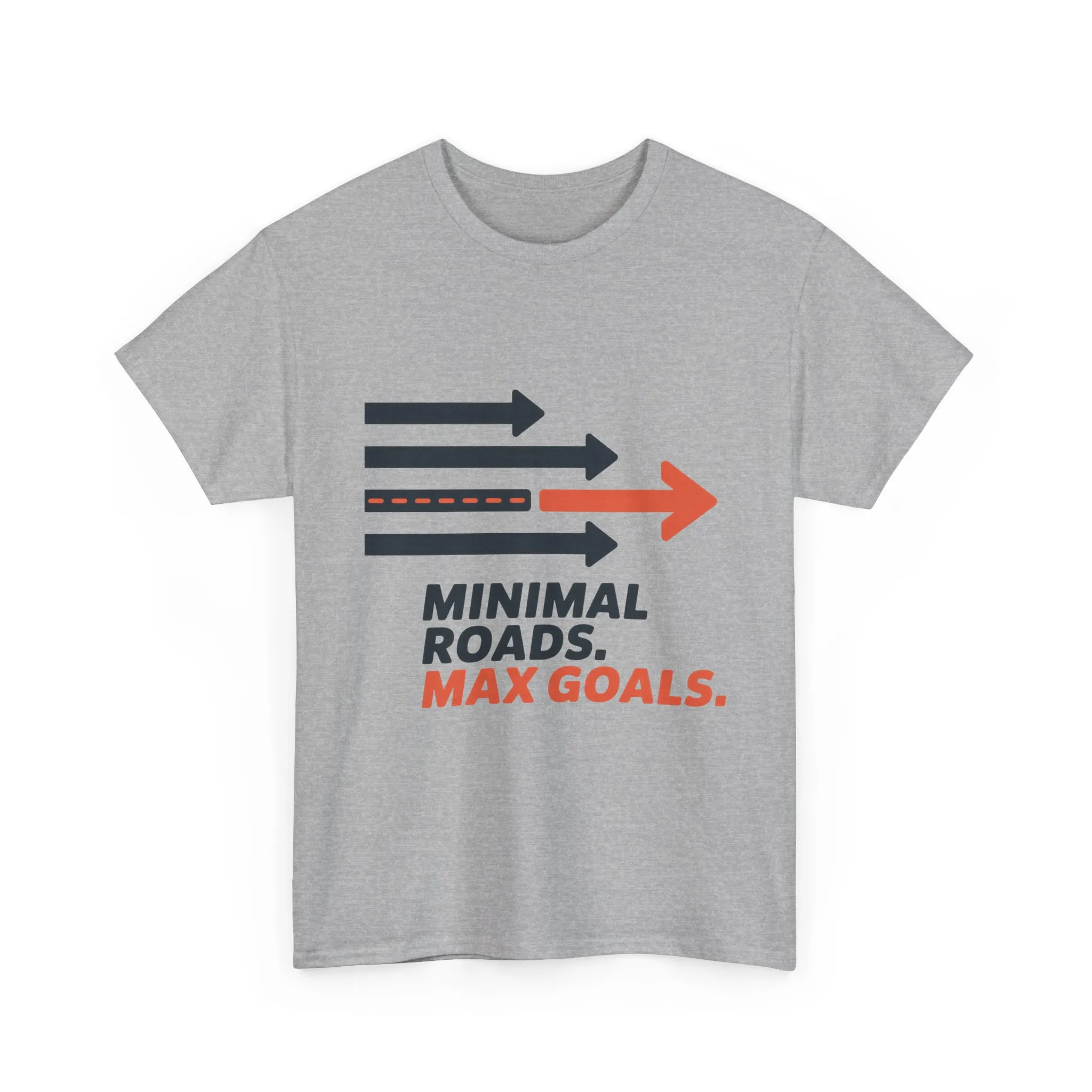 Minimal Roads Max Goals Motivational Mens T-Shirt, Urban Style Graphic Tee - Image 7