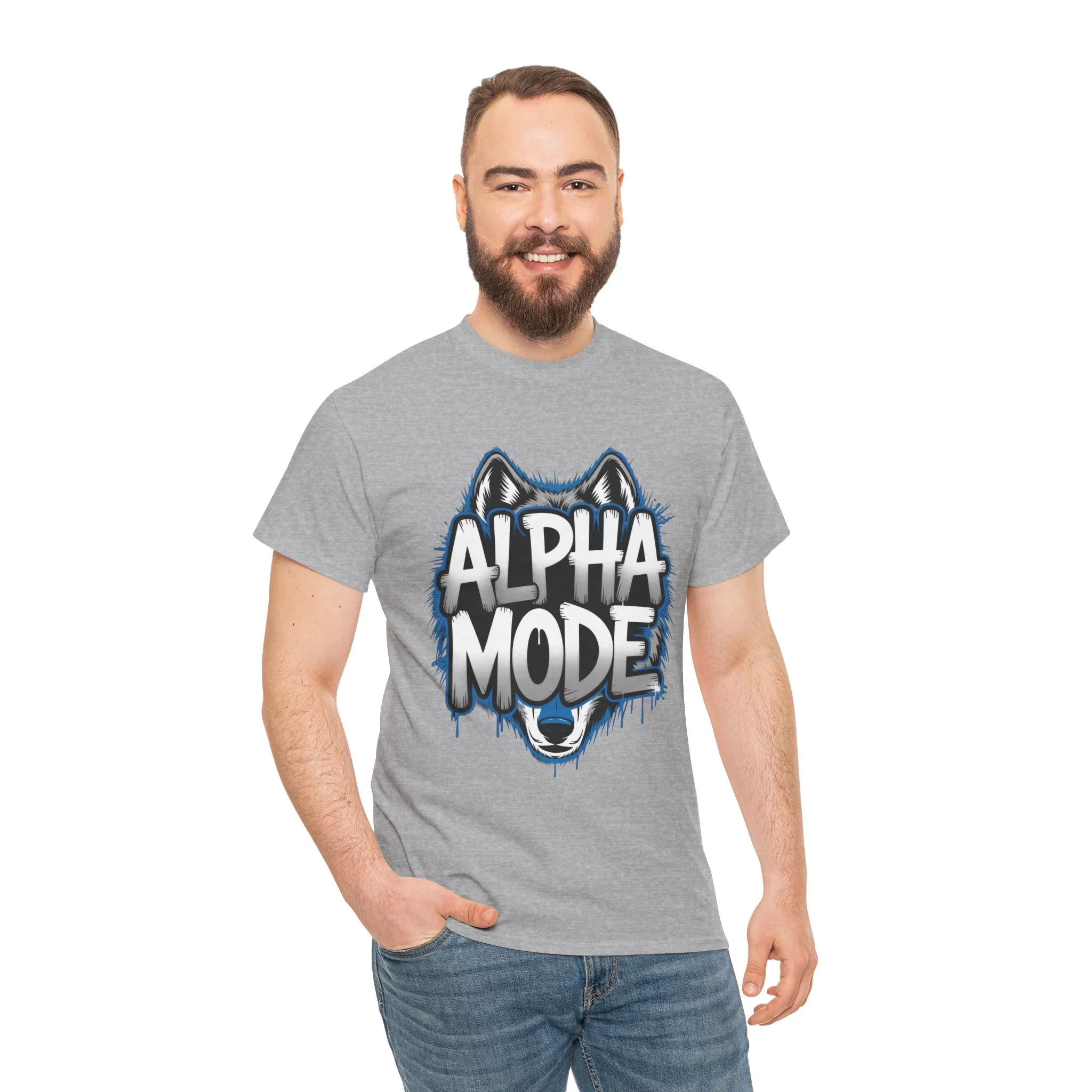 Alpha Mode Wolf Graphic Mens T-Shirt Streetwear, Alpha Tee, Wolf Tee, Street Tee, Wolf Art - Image 29