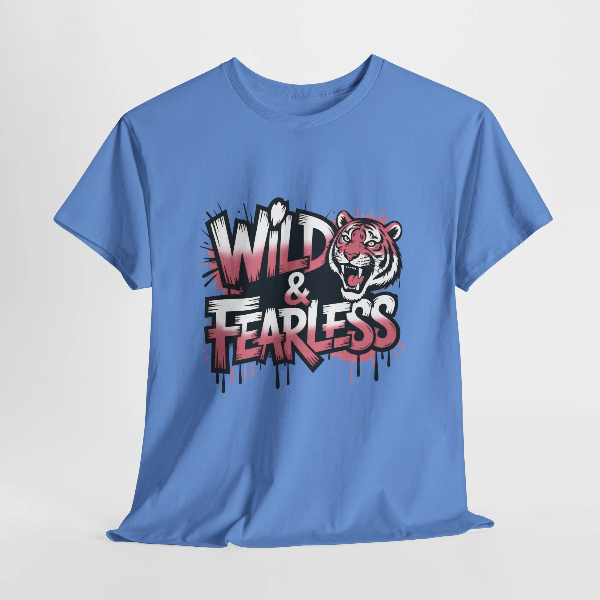 Women's Wild & Fearless T-Shirt, Tiger Graphic Graffiti Tee, Bold Urban Streetwear Top - Image 10