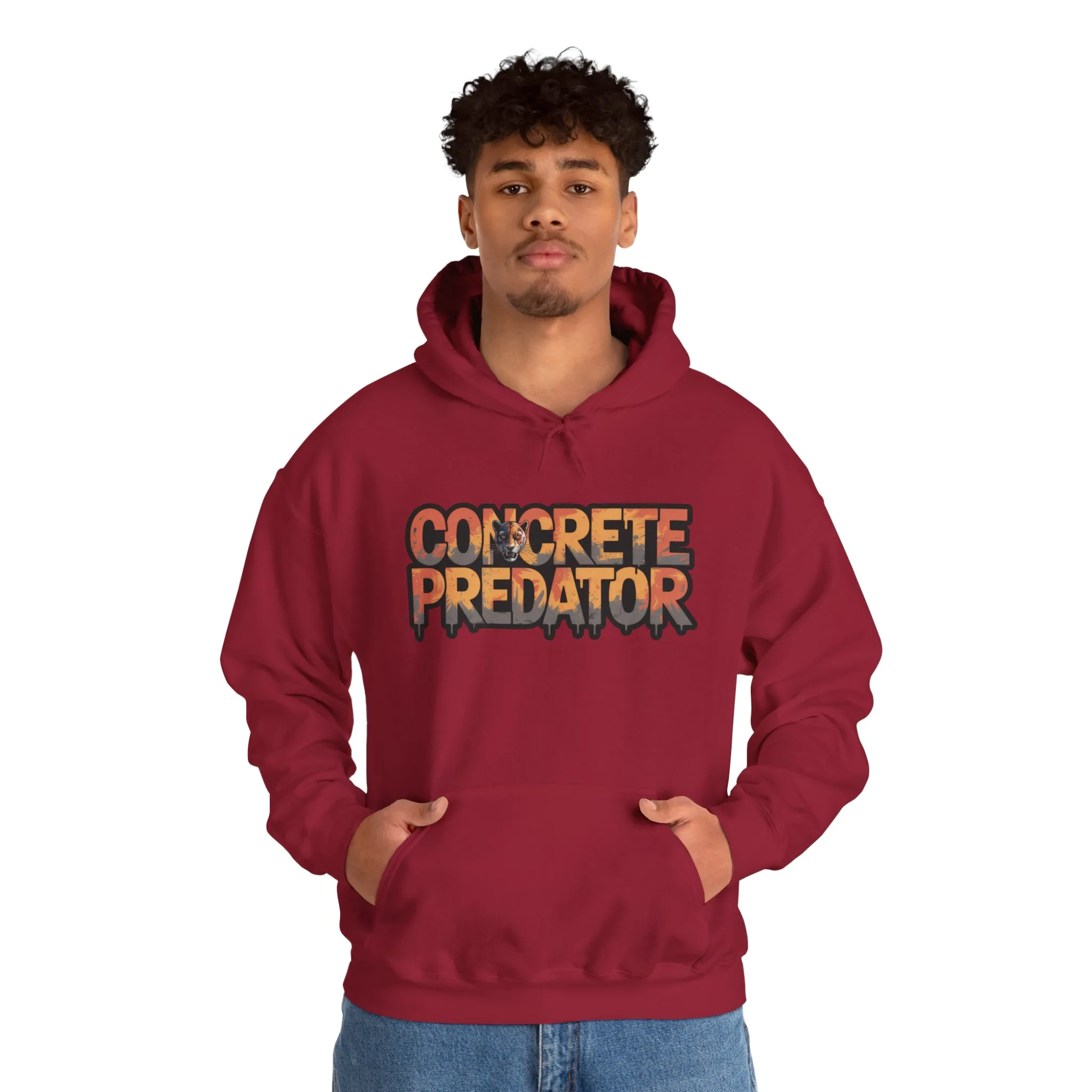 Mens Heavy Blend™ Hooded Sweatshirt, Concrete Predator Panther Hoodie Mens Urban Streetwear - Image 35