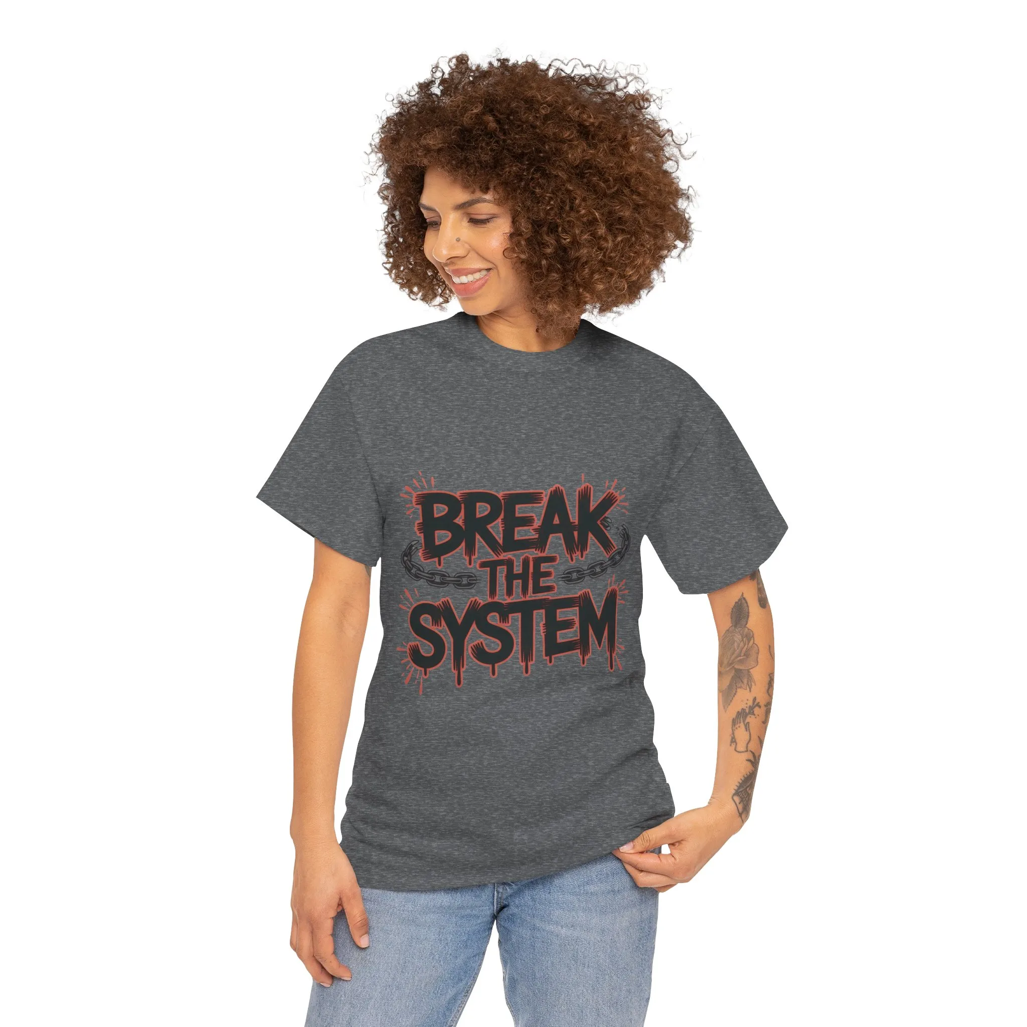 Women's Graphic Tee, Break the System Shirt, Feminist Protest T-Shirt, Streetwear Gift for Her - Image 8