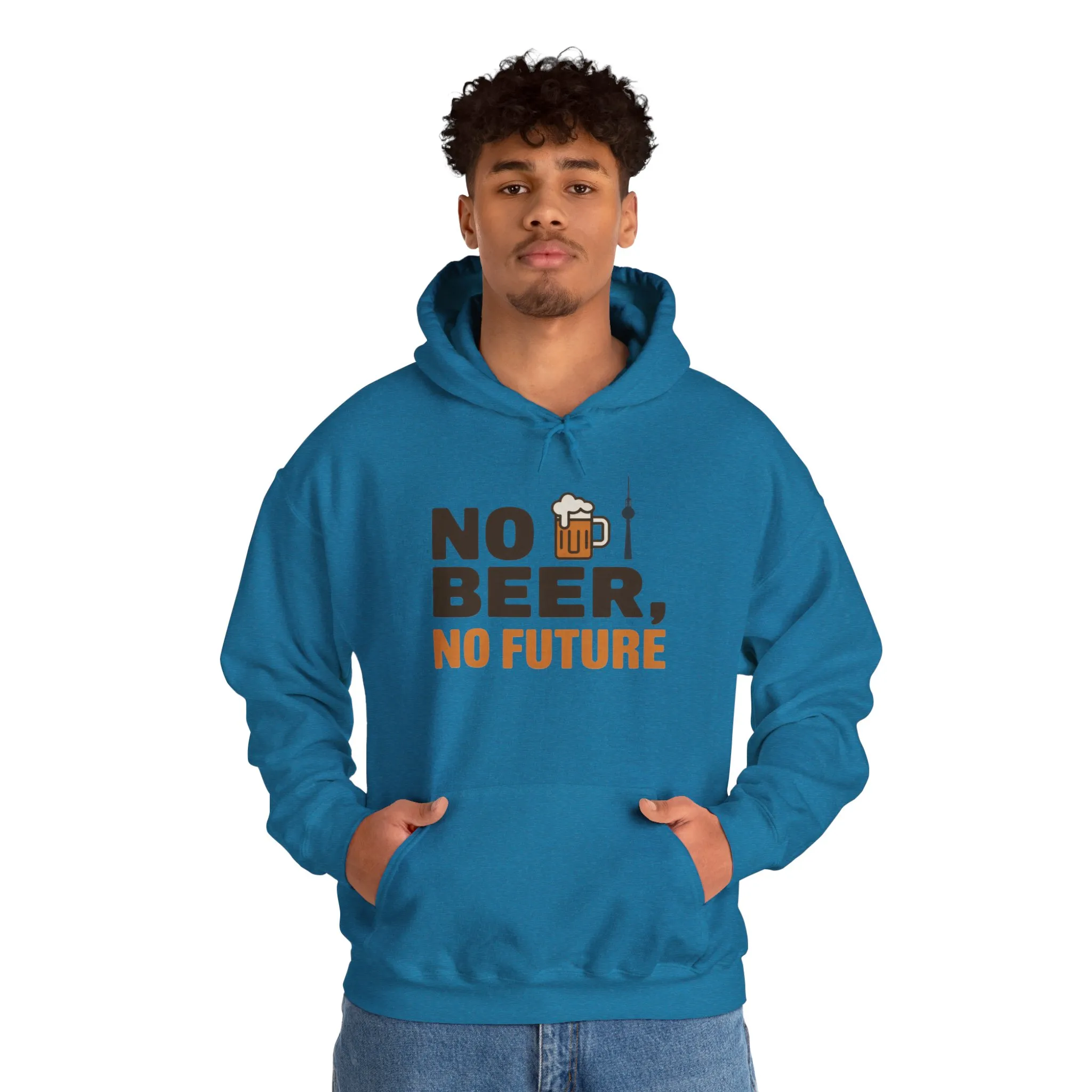 Mens Heavy Blend™ Hooded Sweatshirt, No Beer No Future Funny Beer Hoodie for Men - Image 27