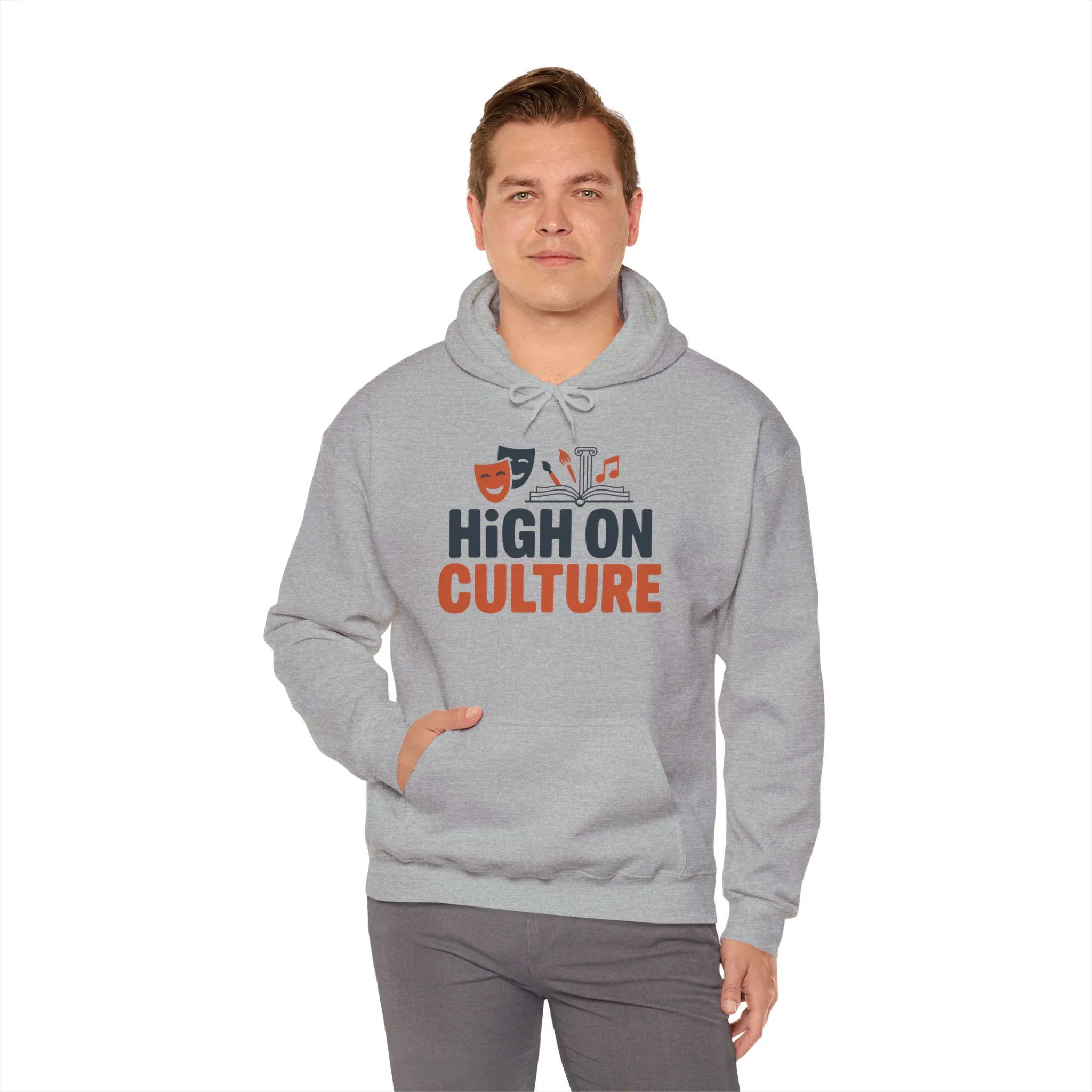 Mens Heavy Blend™ Hooded Sweatshirt, High on Culture Mens Hoodie, Funny Smart Graphic Hoodie - Image 12