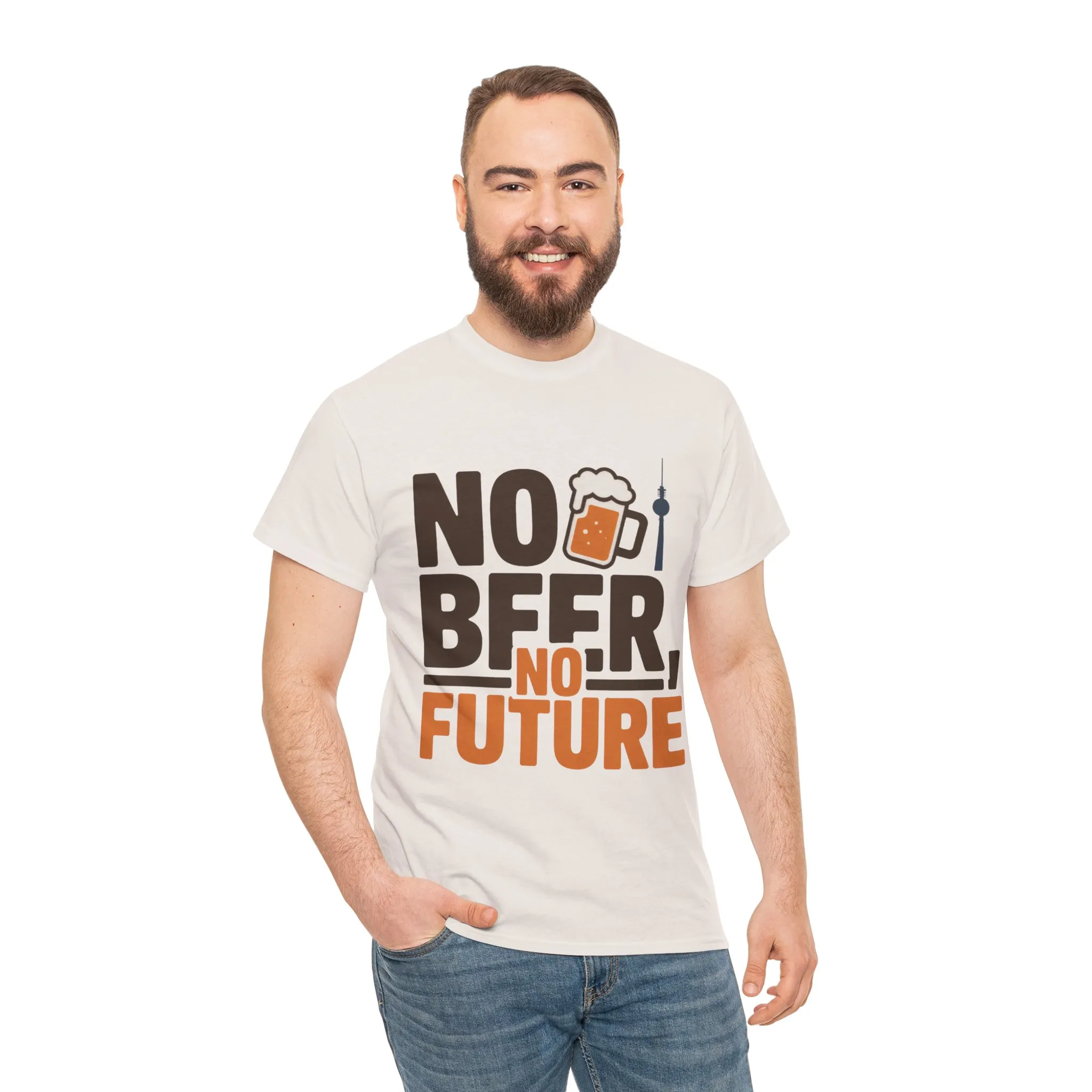 No Beer No Future Funny Beer Graphic Mens T-Shirt, Beer Tee, Beer Lover Tee - Image 8