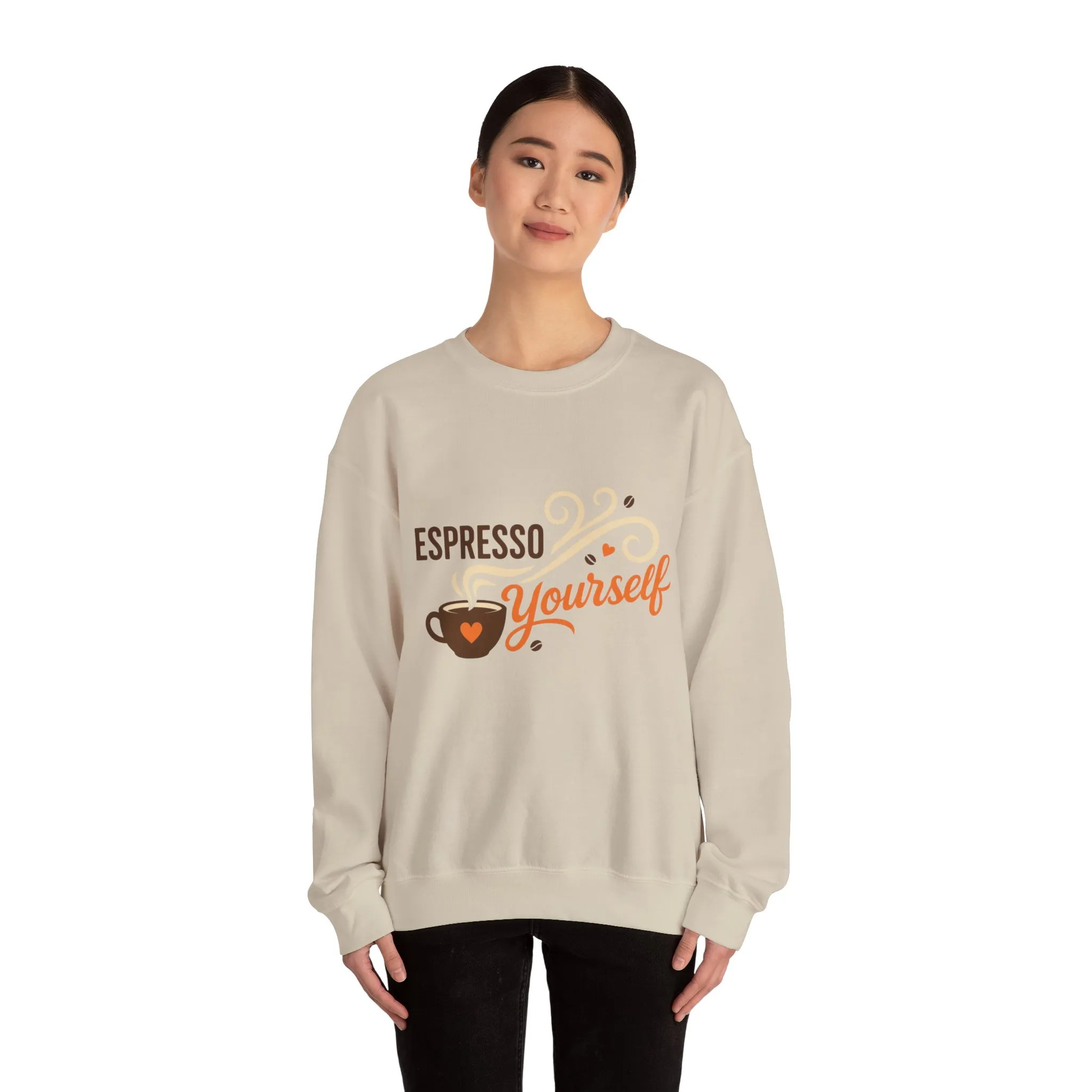 Espresso Yourself Womens Sweatshirt, Coffee Lover Pullover, Funny Barista Gift - Image 5