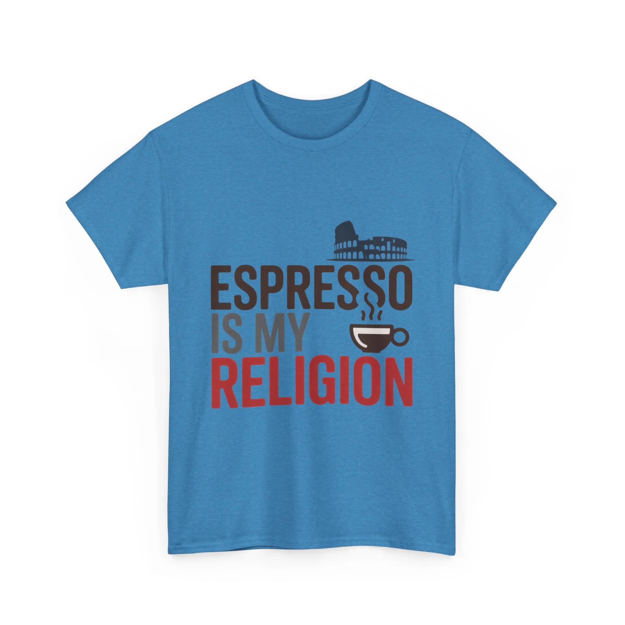 Espresso Is My Religion Coffee Rome Graphic Mens T-Shirt, Coffee Lover Gift - Image 16