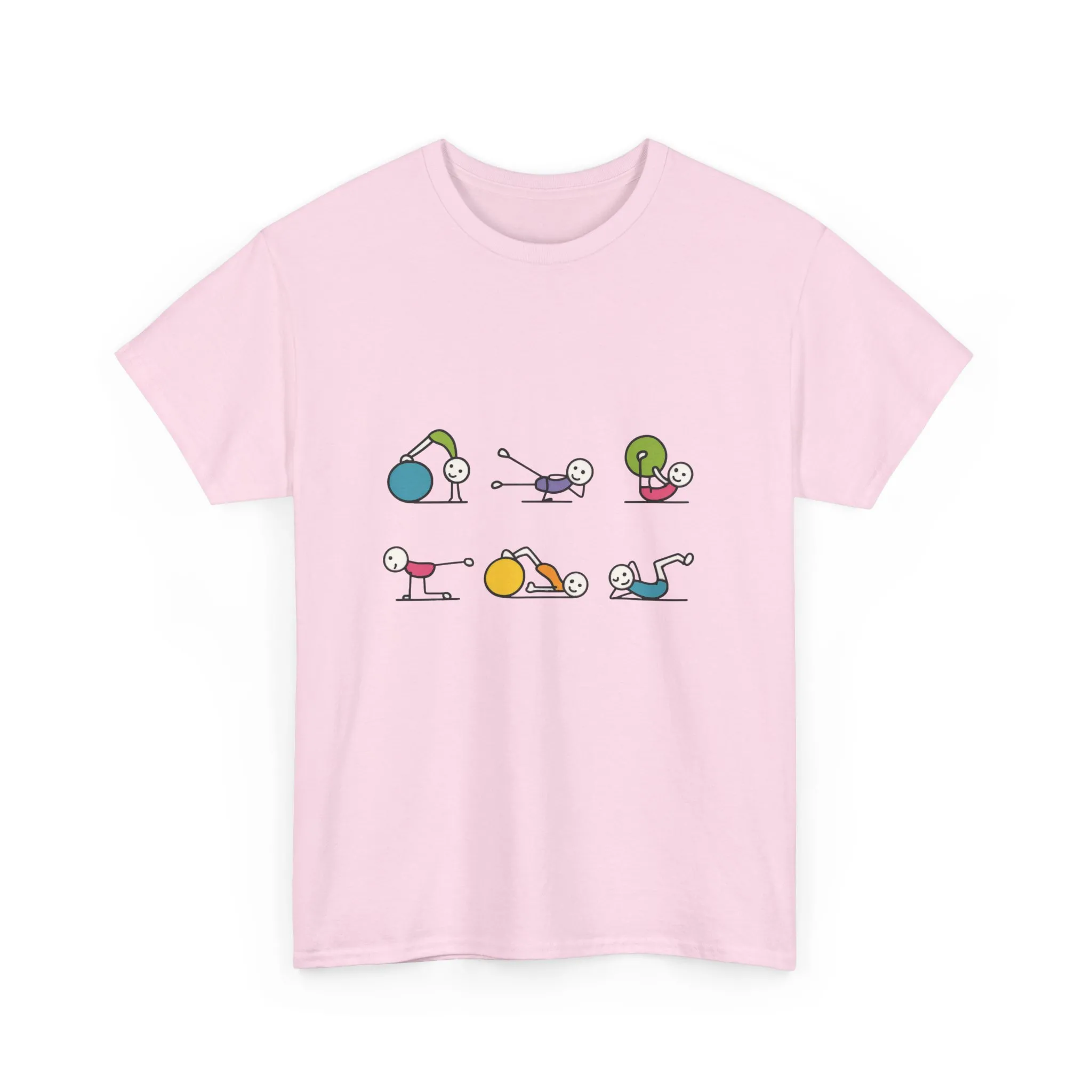 Fit Fun Pilates Figure Womens T-Shirt, Cute Workout Tee, Funny Yoga Gym Top for Women, womens activewear tee - Image 2