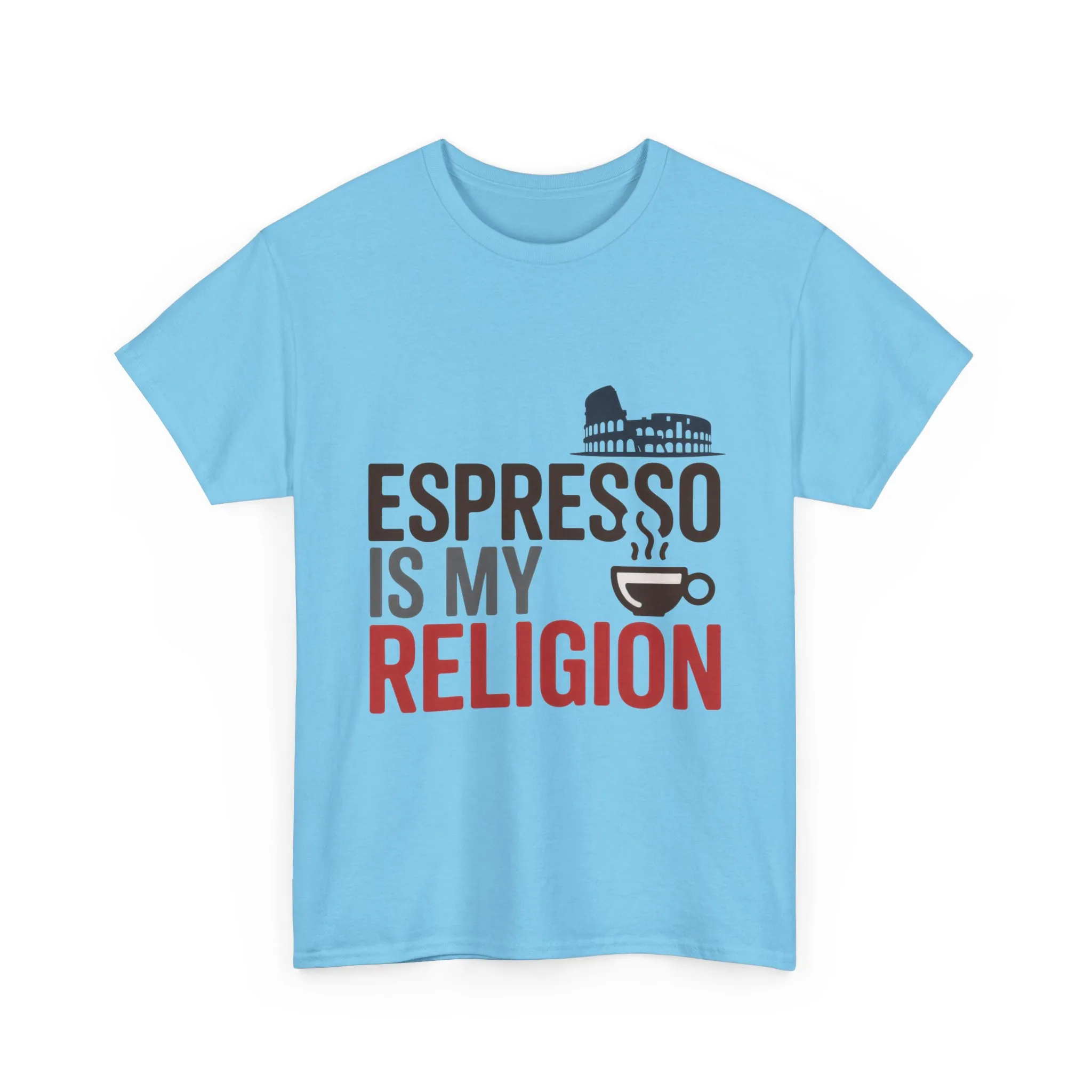 Espresso Is My Religion Coffee Rome Graphic Mens T-Shirt, Coffee Lover Gift - Image 19