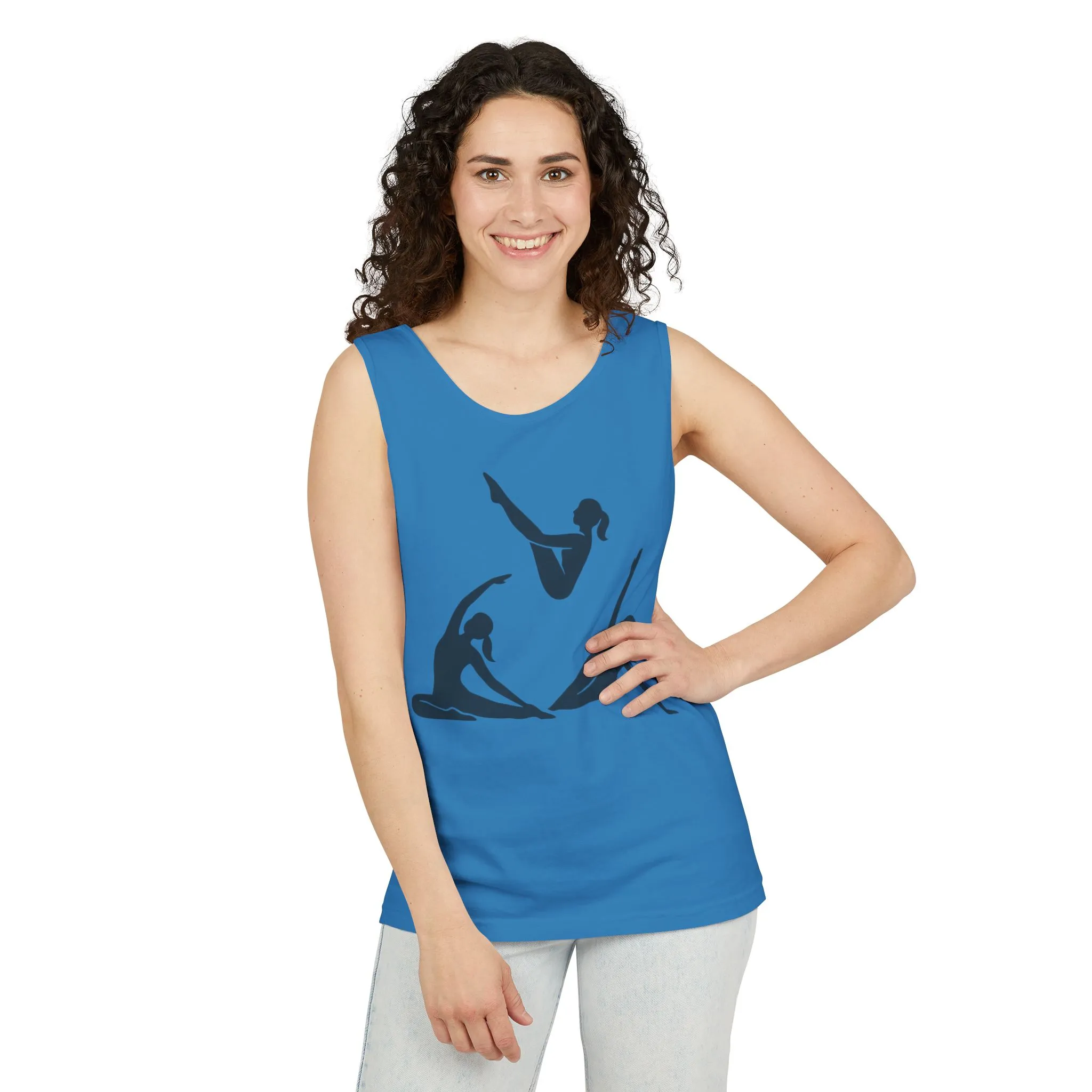 Womens Garment-Dyed Tank Top, Womens Pilates Tank Top, Yoga Fitness Graphic Top, Cute Workout Gym Shirt - Image 12