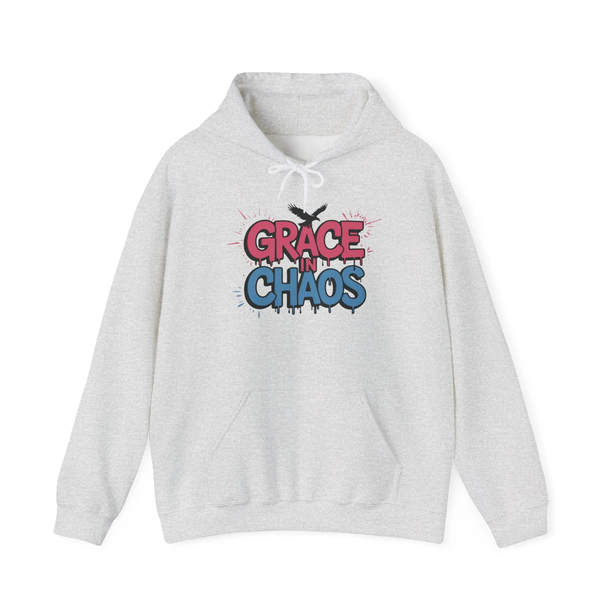 Women's Hoodie Grace in Chaos, Graffiti Dripping Street Art Urban Hoodie, Bold Graphic Pullover - Image 5