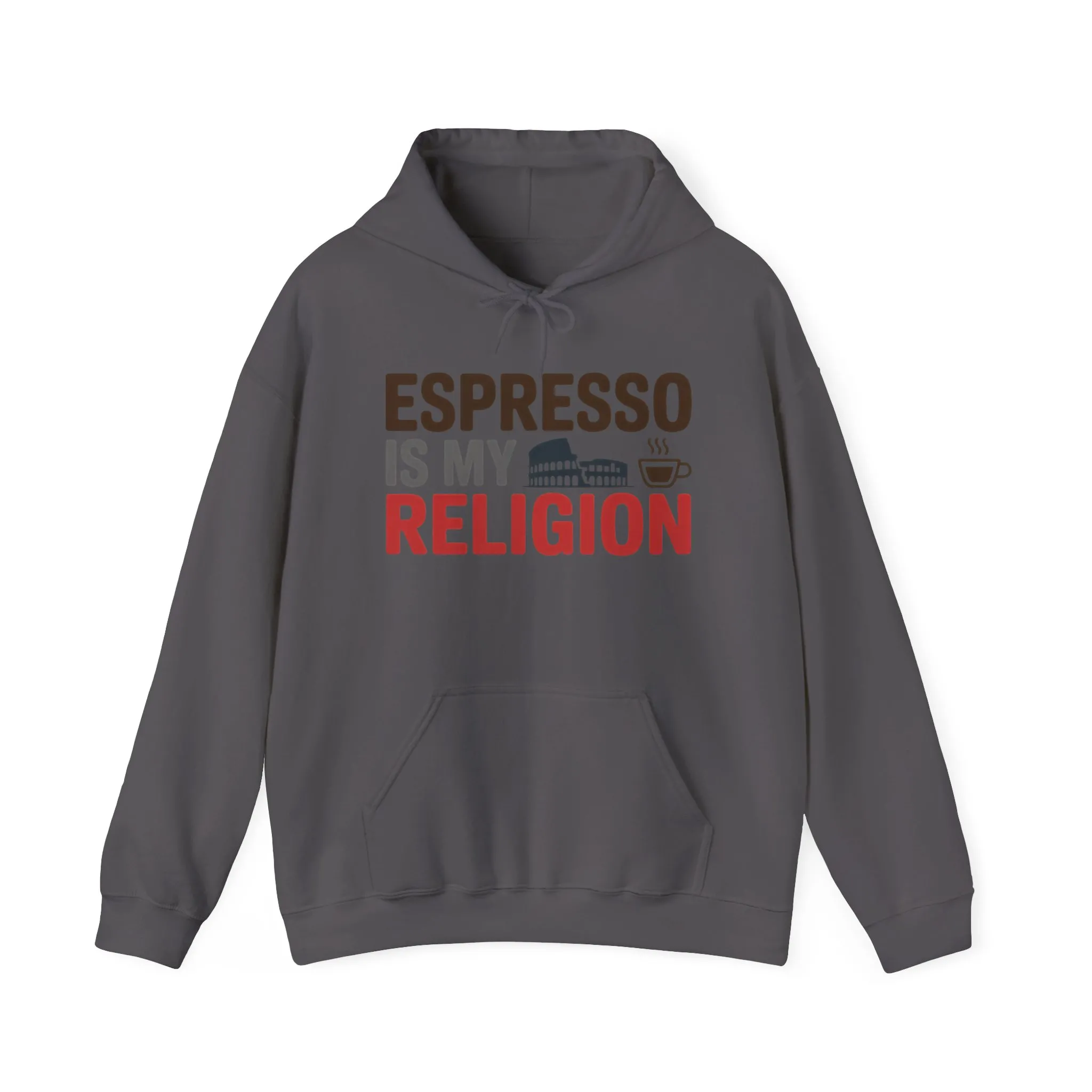 Mens Heavy Blend™ Hooded Sweatshirt, Espresso Is My Religion Coffee Rome Mens Hoodie - Image 21
