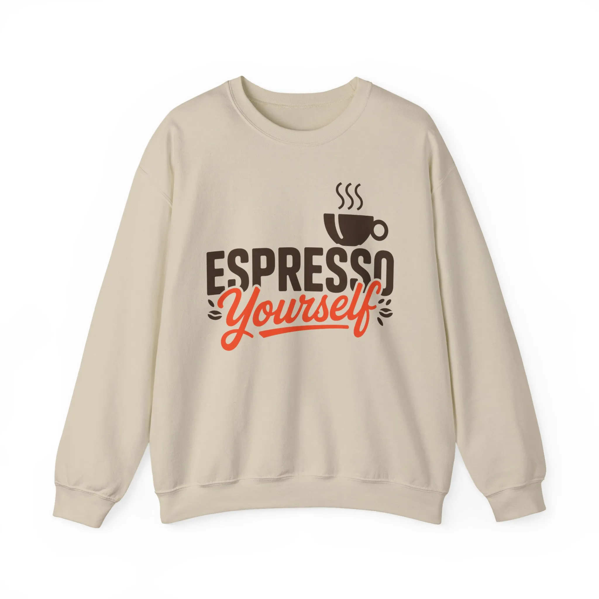 Mens Heavy Blend™ Crewneck Sweatshirt, Espresso Yourself Sweatshirt, Funny Coffee Lover Mens Crewneck, Cafe Lover Gift - Image 2