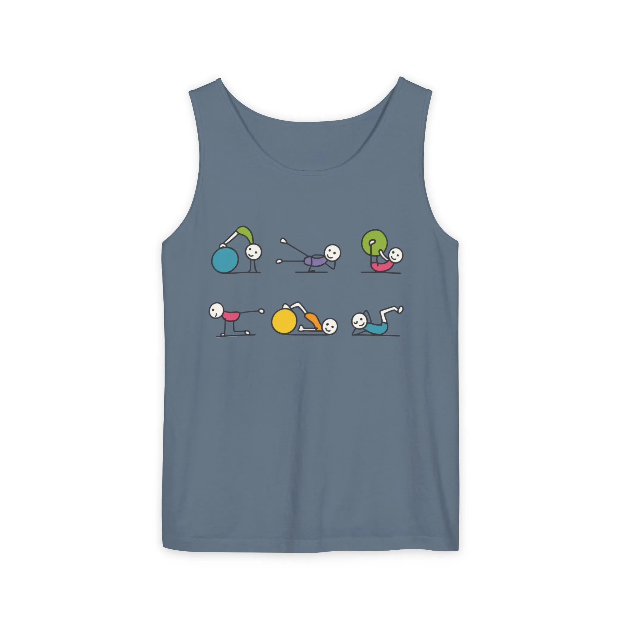 Womens Garment-Dyed Tank Top, Fit Fun Pilates Womens Tank Top, Cute Workout Shirt, Funny Yoga Gym Top for Women - Image 10