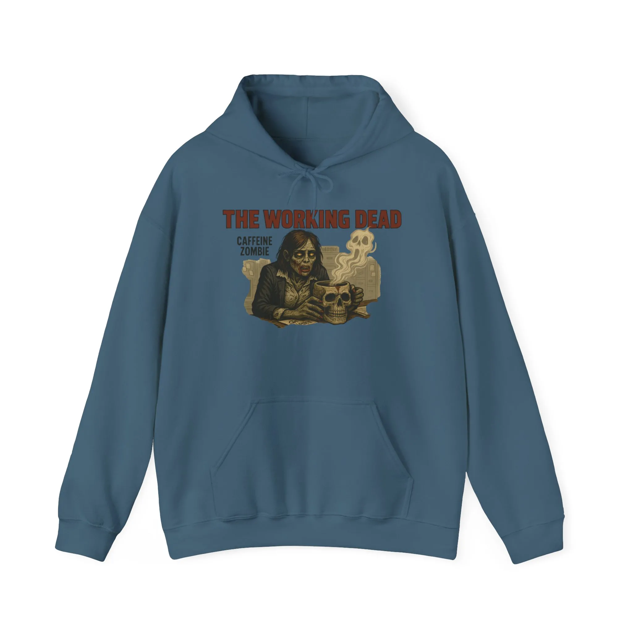 The Working Dead Women's Zombie Hoodie, Work Humor Hoodie, Halloween Work Top, Coffee Zombie Hoodie - Image 21