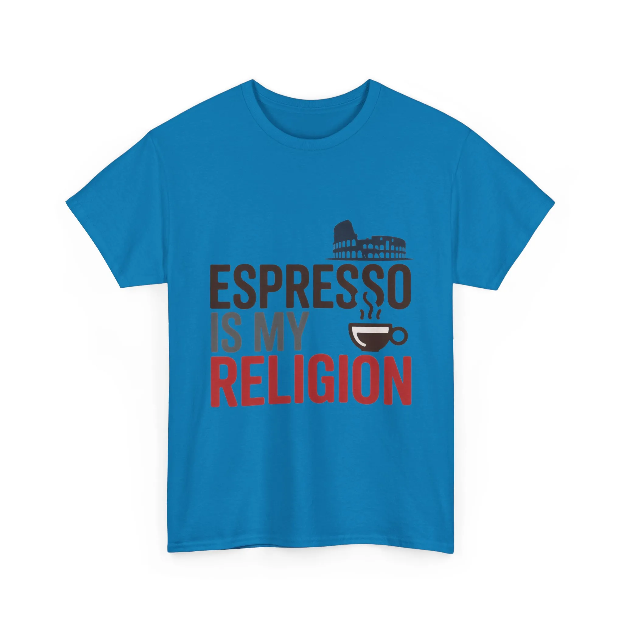 Espresso Is My Religion Coffee Rome Graphic Mens T-Shirt, Coffee Lover Gift - Image 22