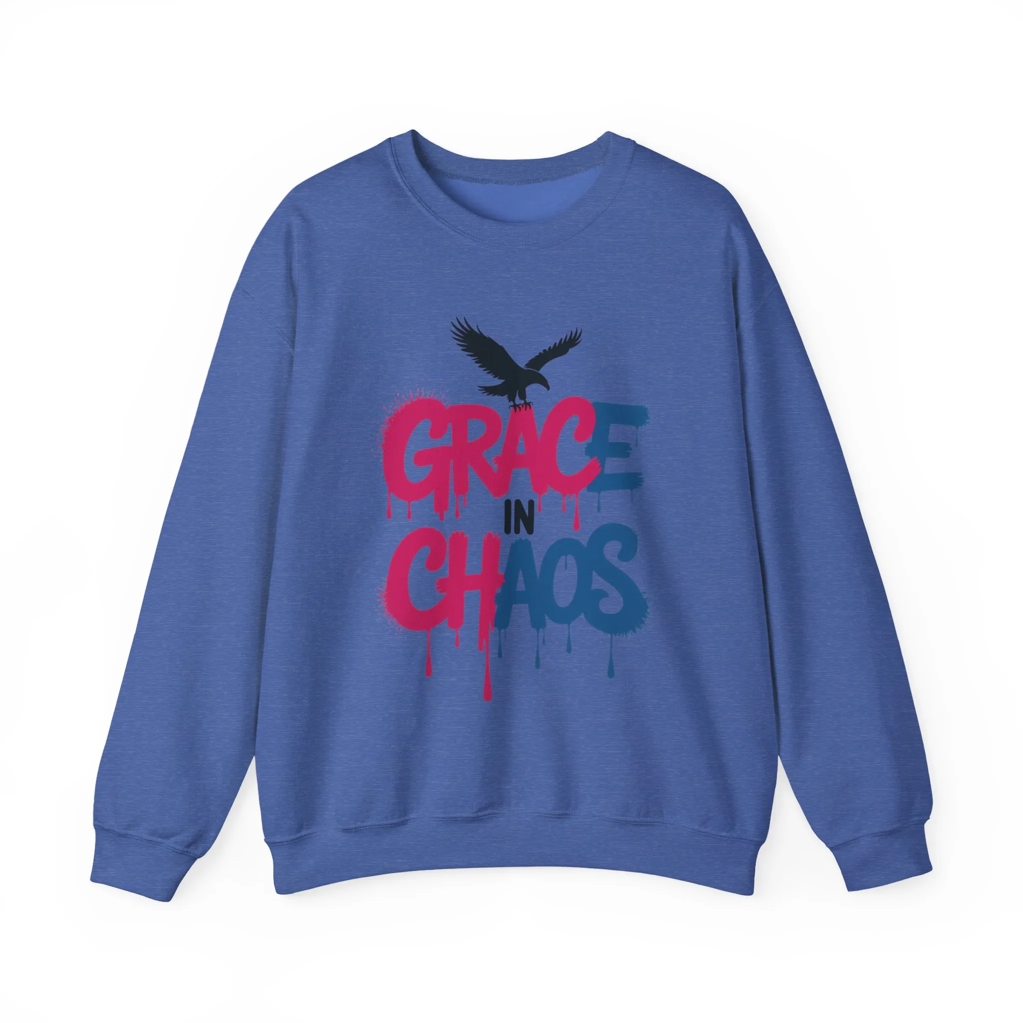 Women's Sweatshirt Grace in Chaos, Graffiti Dripping Street Art Pullover, Bold Urban Graphic - Image 10